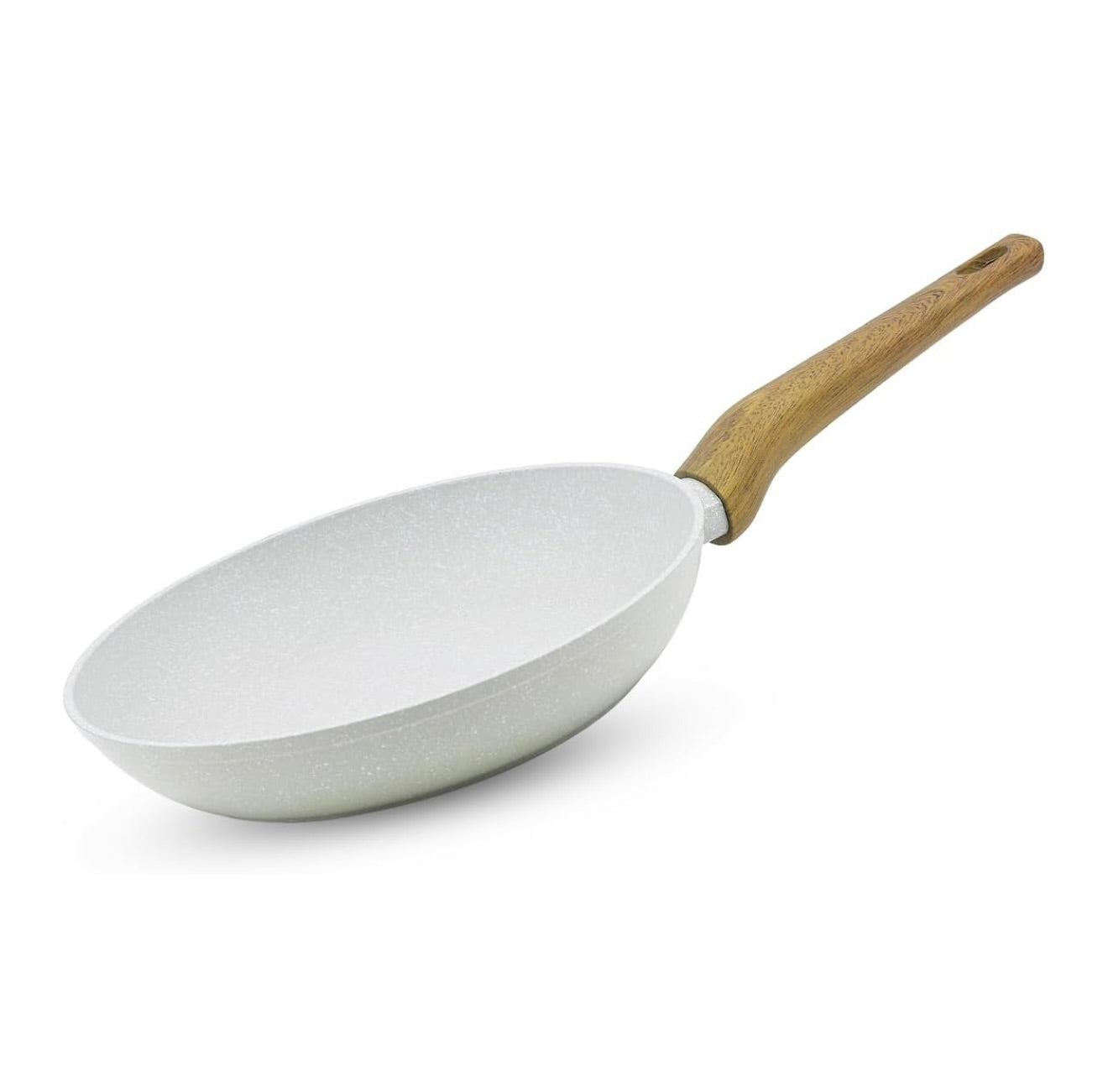Bergner Naturally Forged Aluminum 20cm Frypan, Marble Non-Stick Coating, Less Oil Use, Scratch Resistant Frying Pan, Durable, Soft Touch Handle, Easy to Clean - Induction Bottom, Free Non-Woven Trivet
