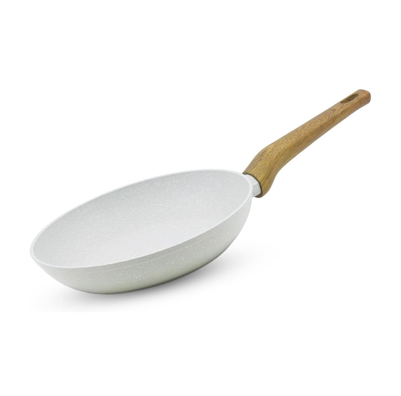Bergner Naturally Forged Aluminum 24cm Frypan, Marble Non-Stick Coating, Less Oil Use, Scratch Resistant Frying Pan, Durable, Soft Touch Handle, Easy to Clean - Induction Bottom, Free Non-Woven Trivet