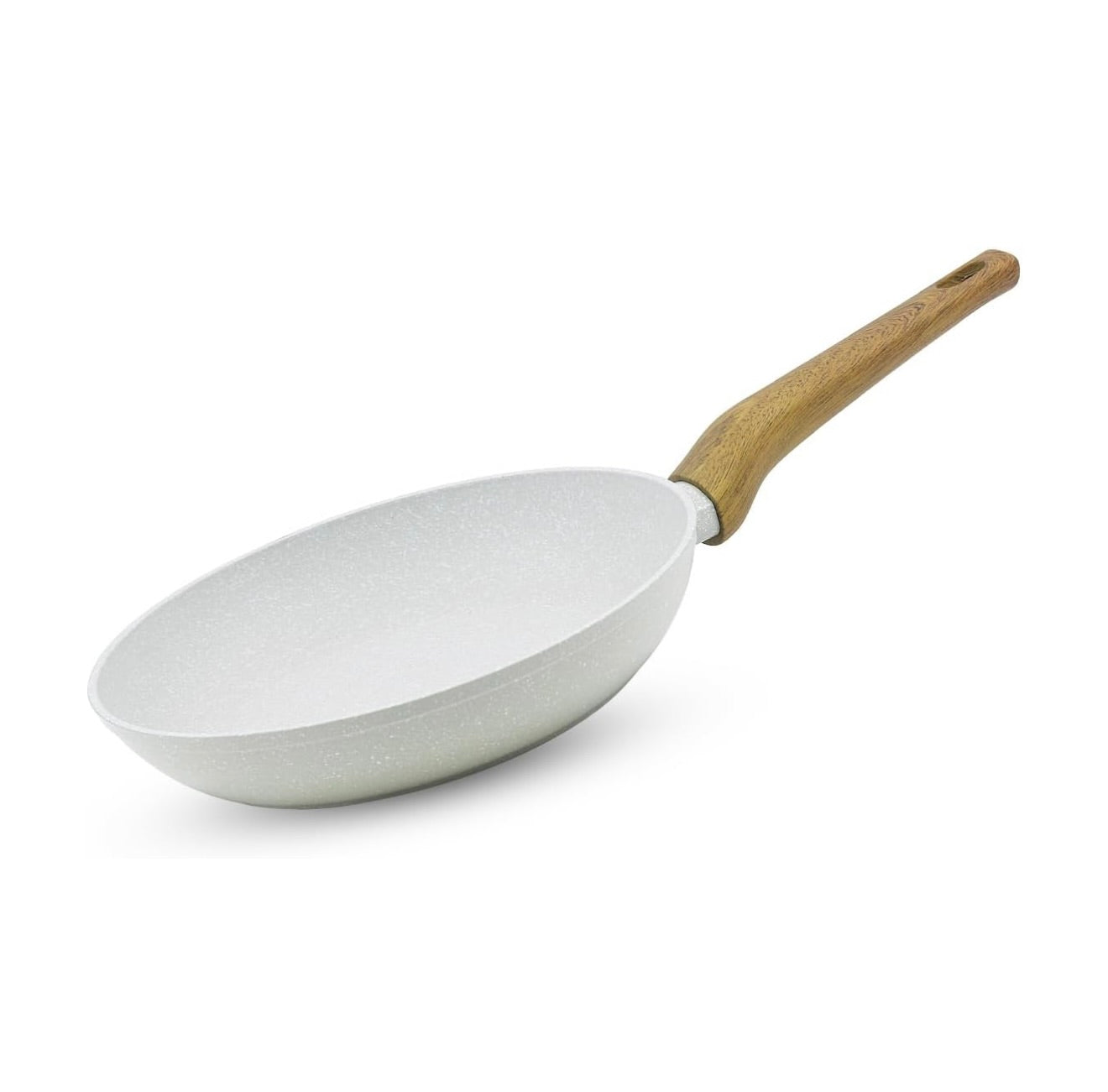 Bergner Naturally Forged Aluminum 28cm Frypan, Marble Non-Stick Coating, Less Oil Use, Scratch Resistant Frying Pan, Durable, Soft Touch Handle, Easy to Clean - Induction Bottom, Free Non-Woven Trivet