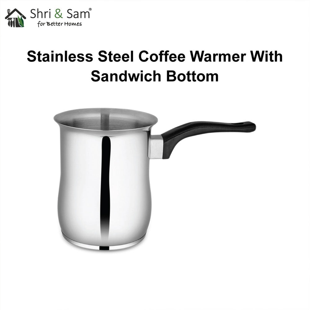 Stainless Steel Coffee Warmer/sauce pan With Sandwich Bottom