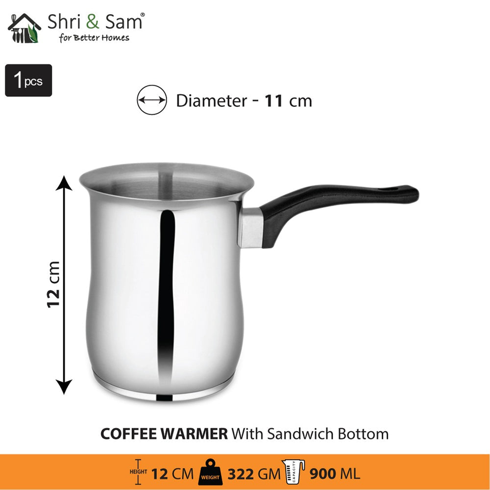 Stainless Steel Coffee /sauce pan Warmer With Sandwich Bottom