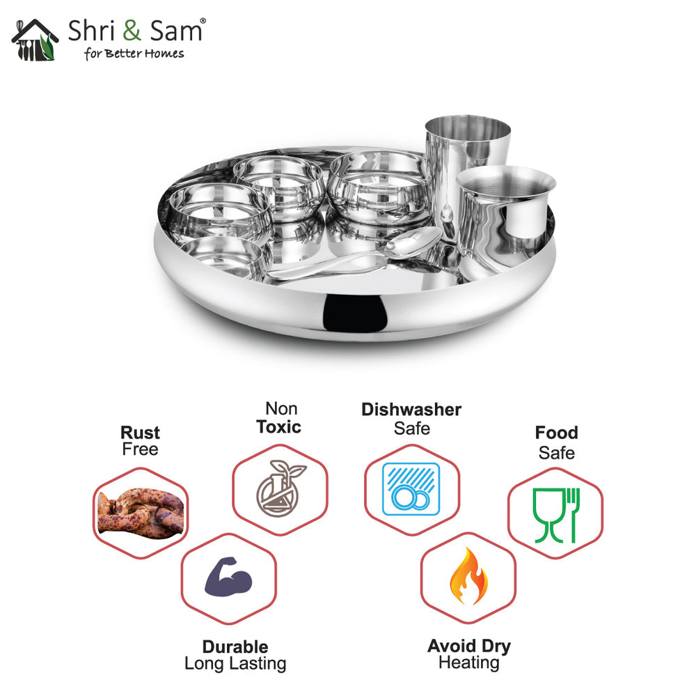 STAINLESS STEEL THALI SET BELLY