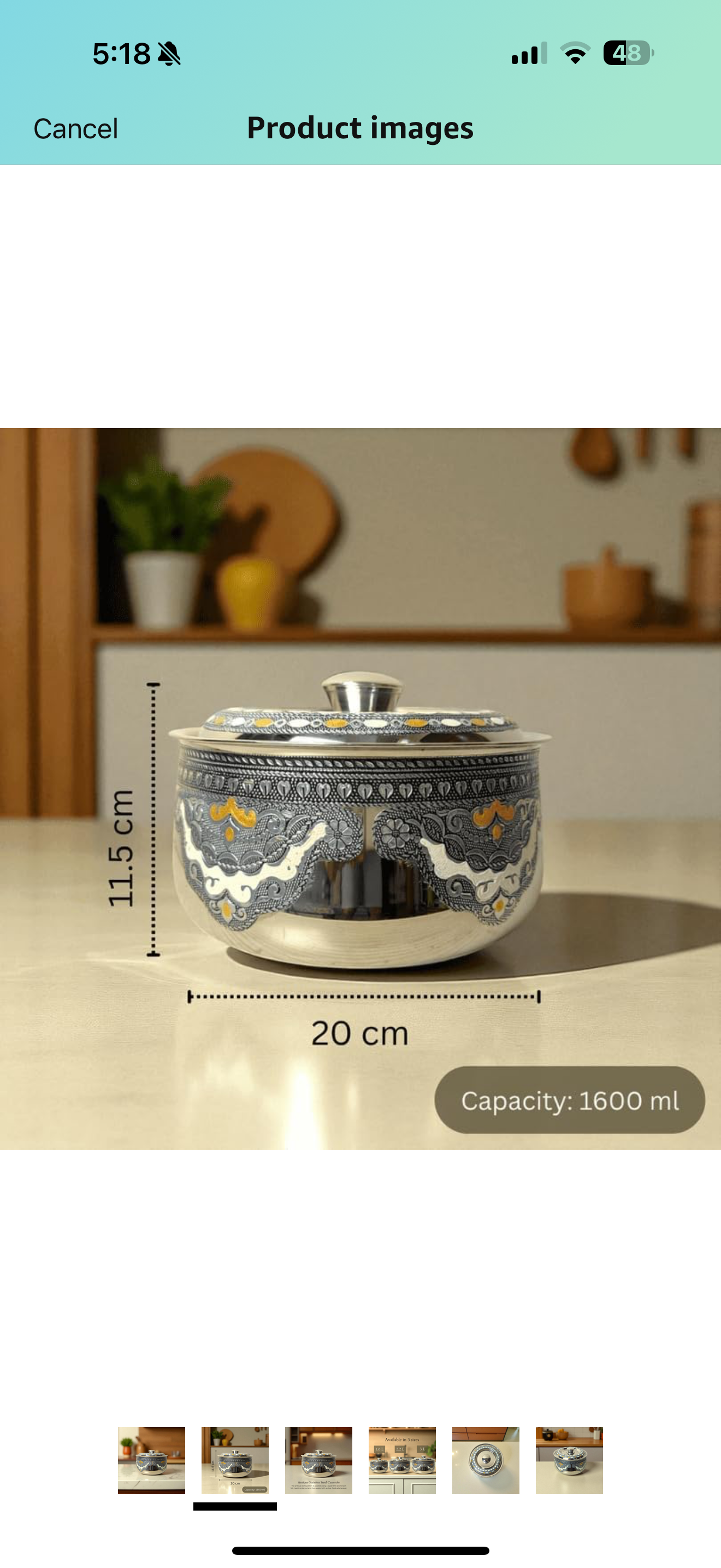 Perfect for gifting sweets and building kitchen aesthetic (1.6 L)