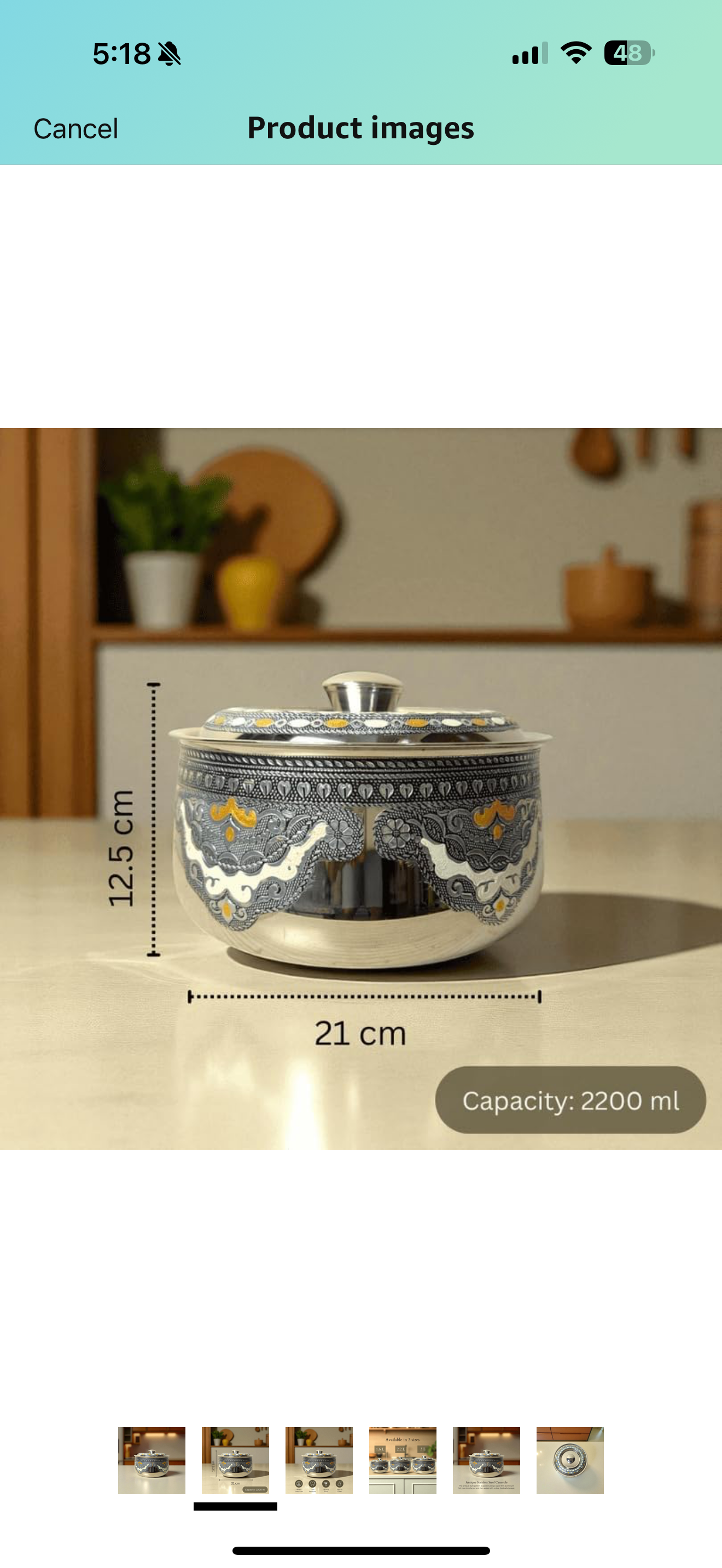 Perfect for gifting sweets and building kitchen aesthetic (2.2 L)