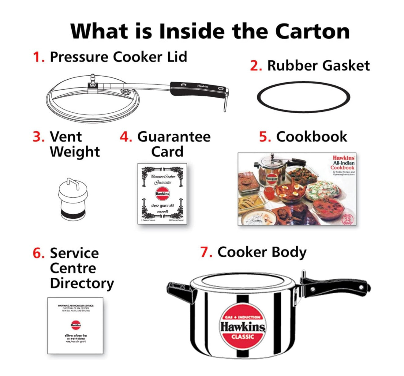 Hawkins Aluminium 5 Litre Classic Pressure Cooker, Induction Inner Lid Cooker, Pan Cooker, Best Cooker, Silver (Icl50)