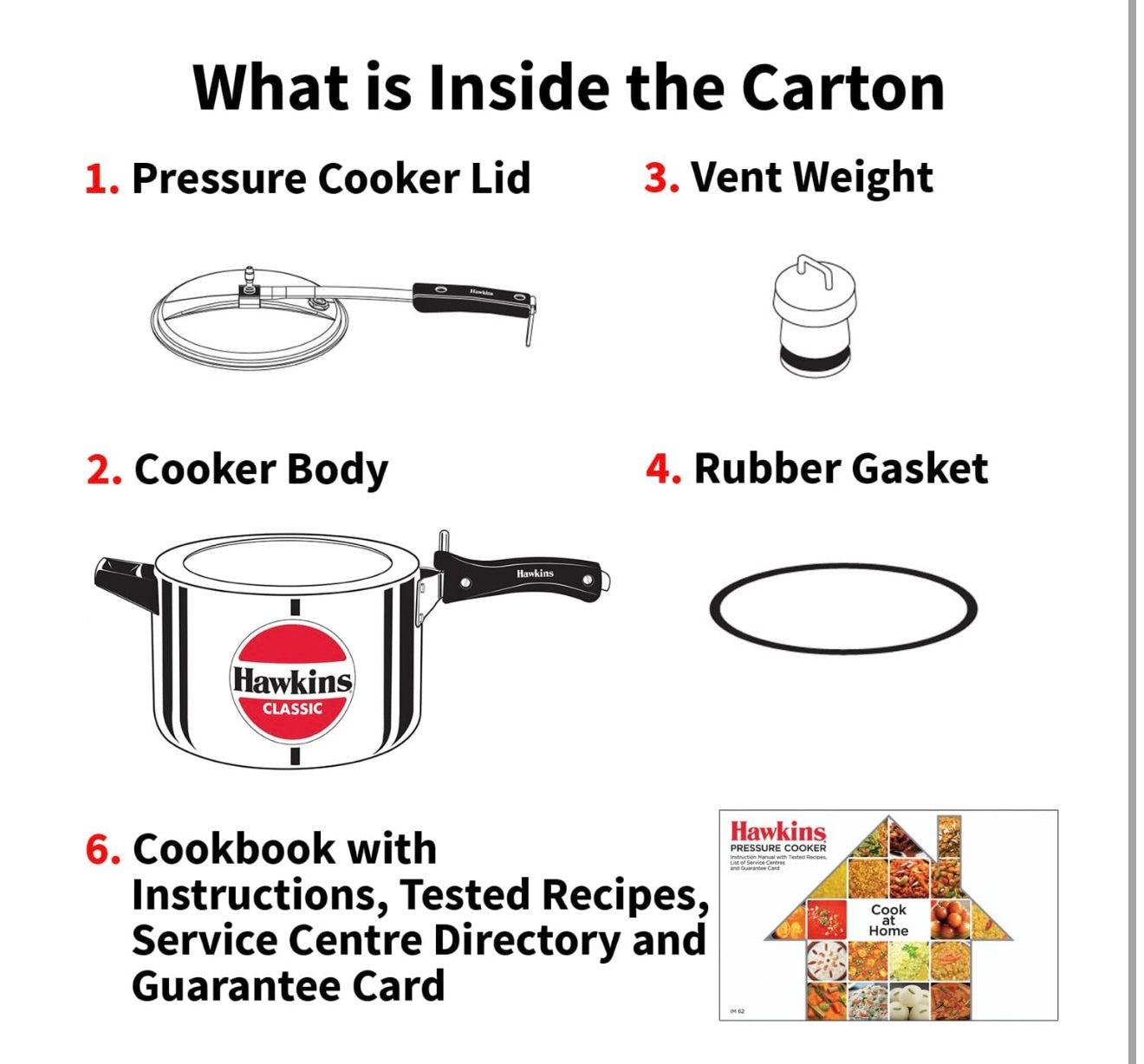 Hawkins Classic 8 Litre Aluminium Inner Lid Pressure Cooker, Wide Design Pan Cooker, Big Cooker, Silver (CL8W)