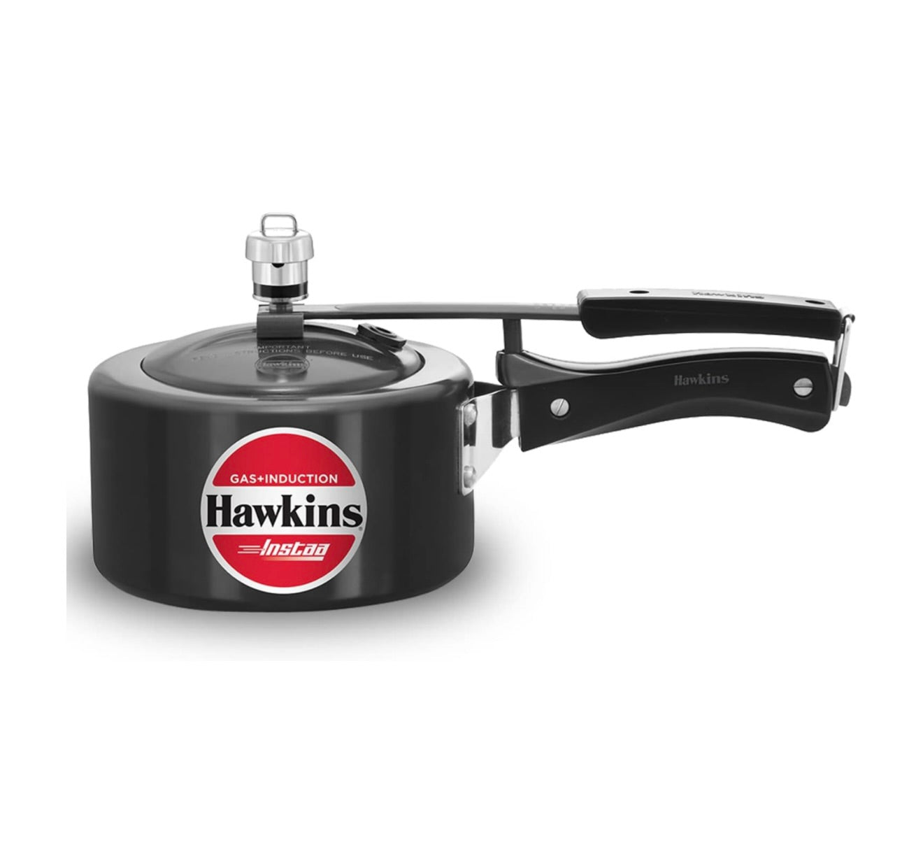 Hawkins 1.5 Litre Instaa Pressure Cooker, Induction Inner Lid Cooker, Tall Body Hard Anodised Baby Cooker, Best Black Cooker, Black (IIH15)