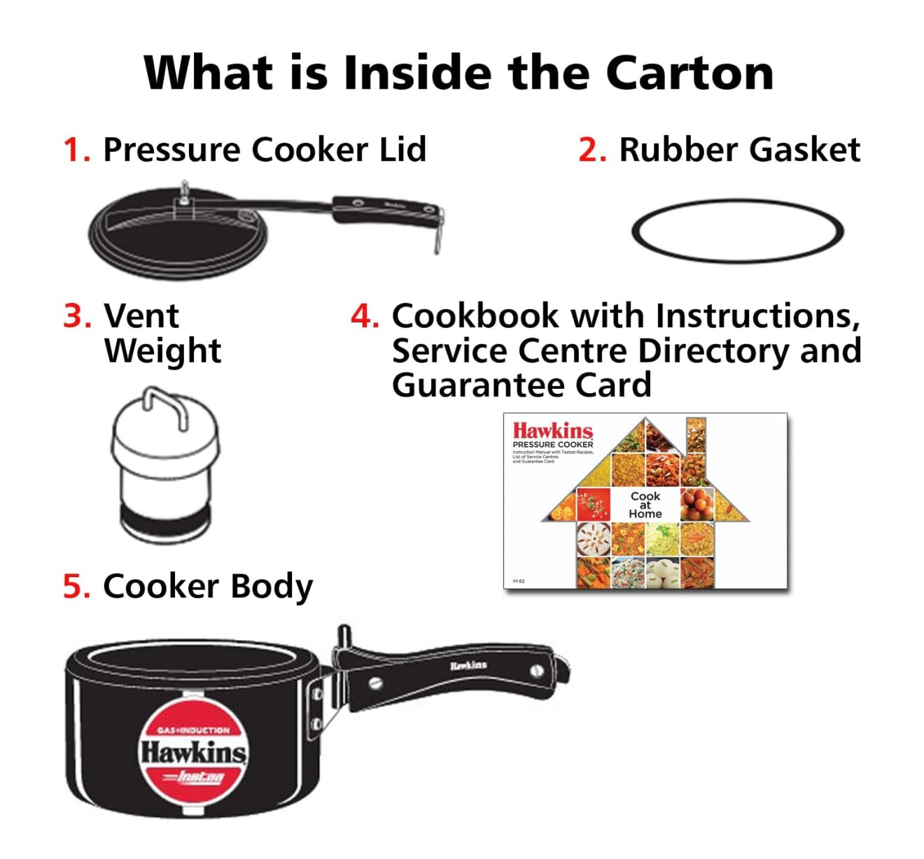 Hawkins 1.5 Litre Instaa Pressure Cooker, Induction Inner Lid Cooker, Tall Body Hard Anodised Baby Cooker, Best Black Cooker, Black (IIH15)
