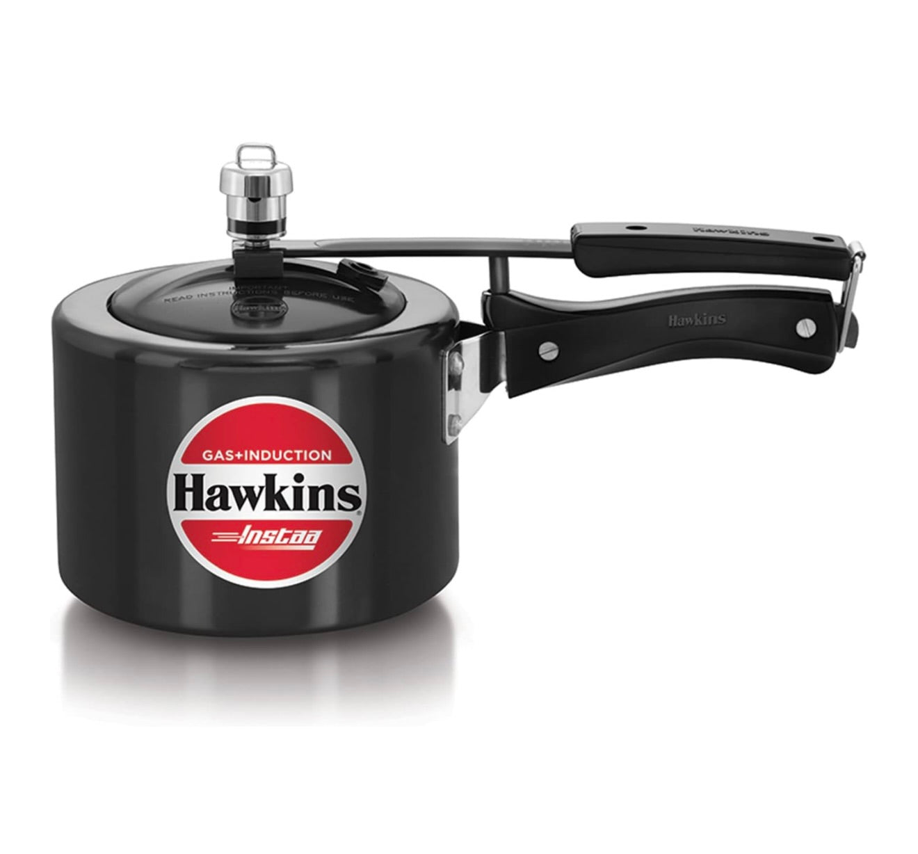 Hawkins 2 Litre Instaa Pressure Cooker, Induction Inner Lid Cooker, Tall Body Hard Anodised Cooker, Best Black Cooker, Black (IIH2T)