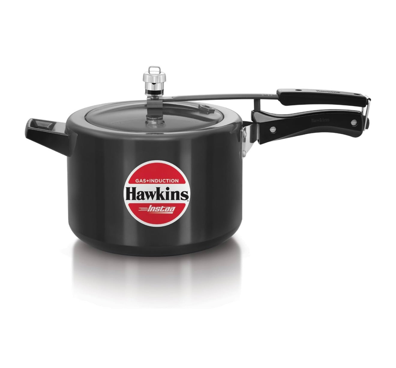 Hawkins 5 Litre Instaa Pressure Cooker, Induction Inner Lid Cooker, Tall Body Hard Anodised Cooker, Best Black Cooker, Black (IIH50)