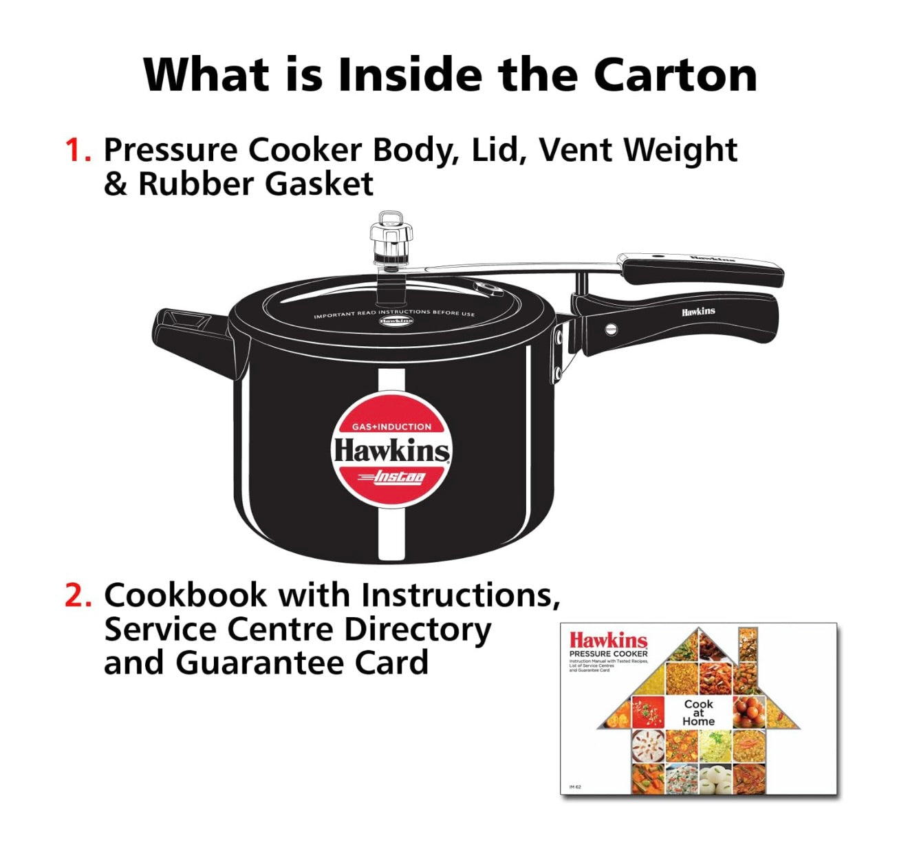 Hawkins 5 Litre Instaa Pressure Cooker, Induction Inner Lid Cooker, Tall Body Hard Anodised Cooker, Best Black Cooker, Black (IIH50)