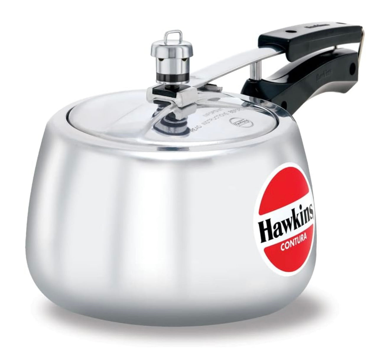 Hawkins Aluminium 3 Litre Contura Pressure Cooker,Handi Inner Lid Cooker,Silver(Hc30)