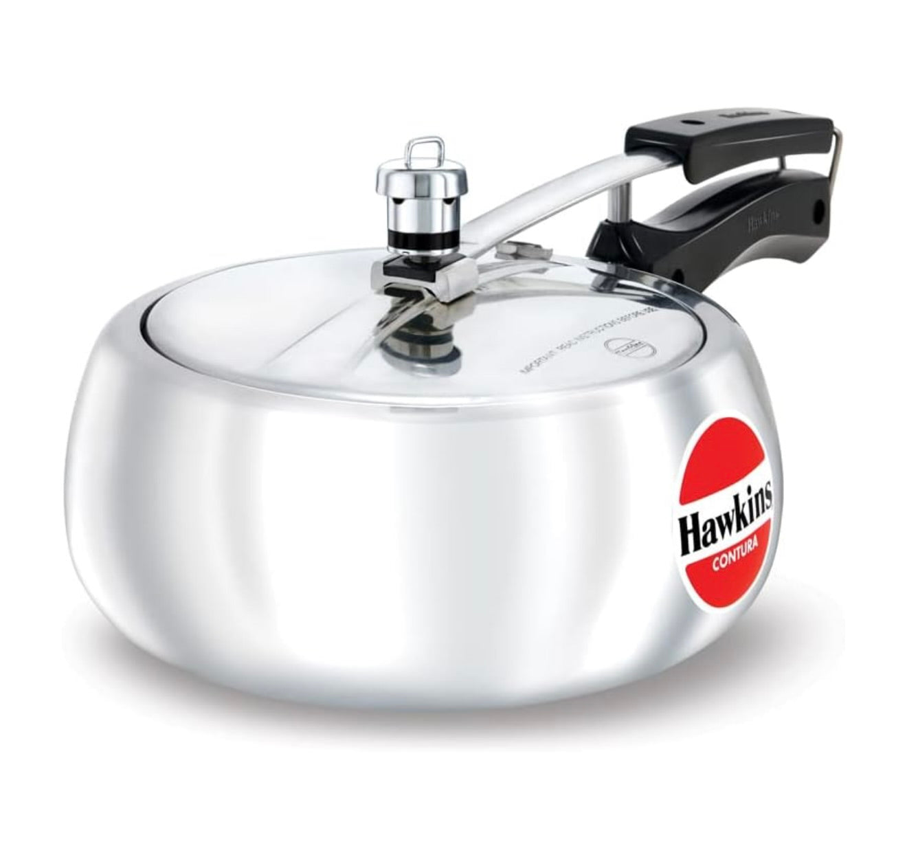 Hawkins 3.5 Litre Contura Pressure Cooker, Handi Inner Lid Cooker, Silver (HC35) Aluminium