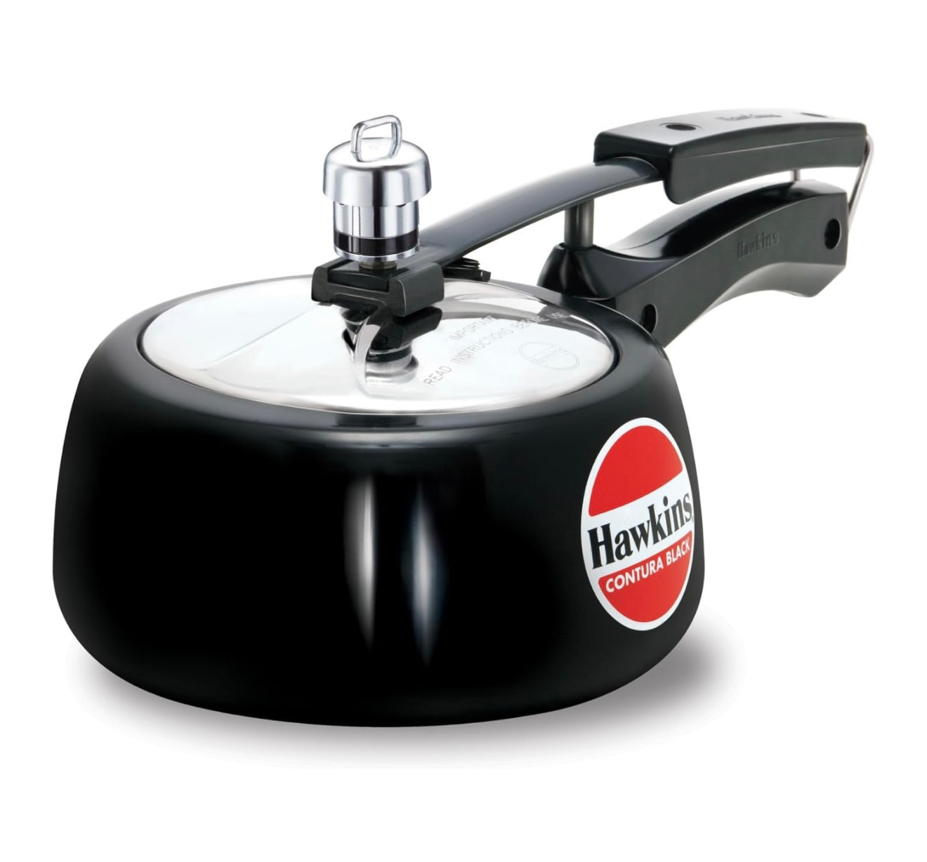 Hawkins 1.5 Litre Contura Black Pressure Cooker, Hard Anodised Inner Lid Cooker, Baby Cooker, Black(CB15)
