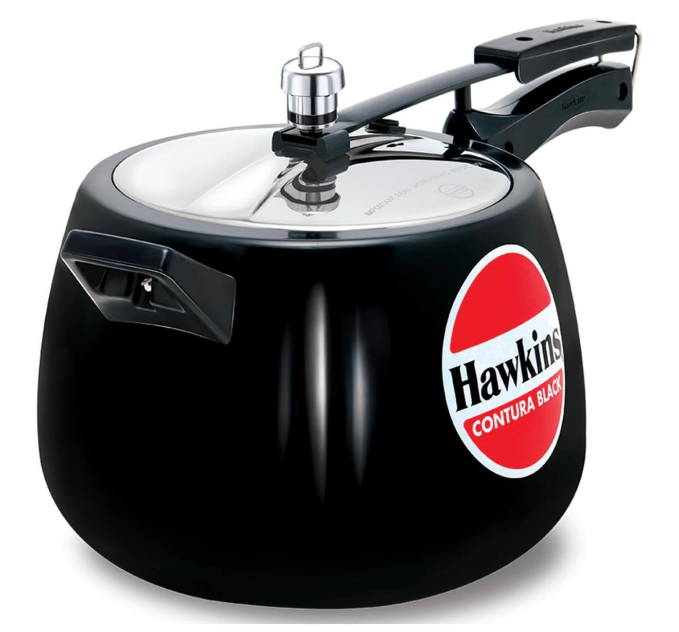 Hawkins 6.5 Litre Contura Black Pressure Cooker, Hard Anodised Inner Lid Cooker, Handi Cooker, Black (CB65) 6.5 Liter