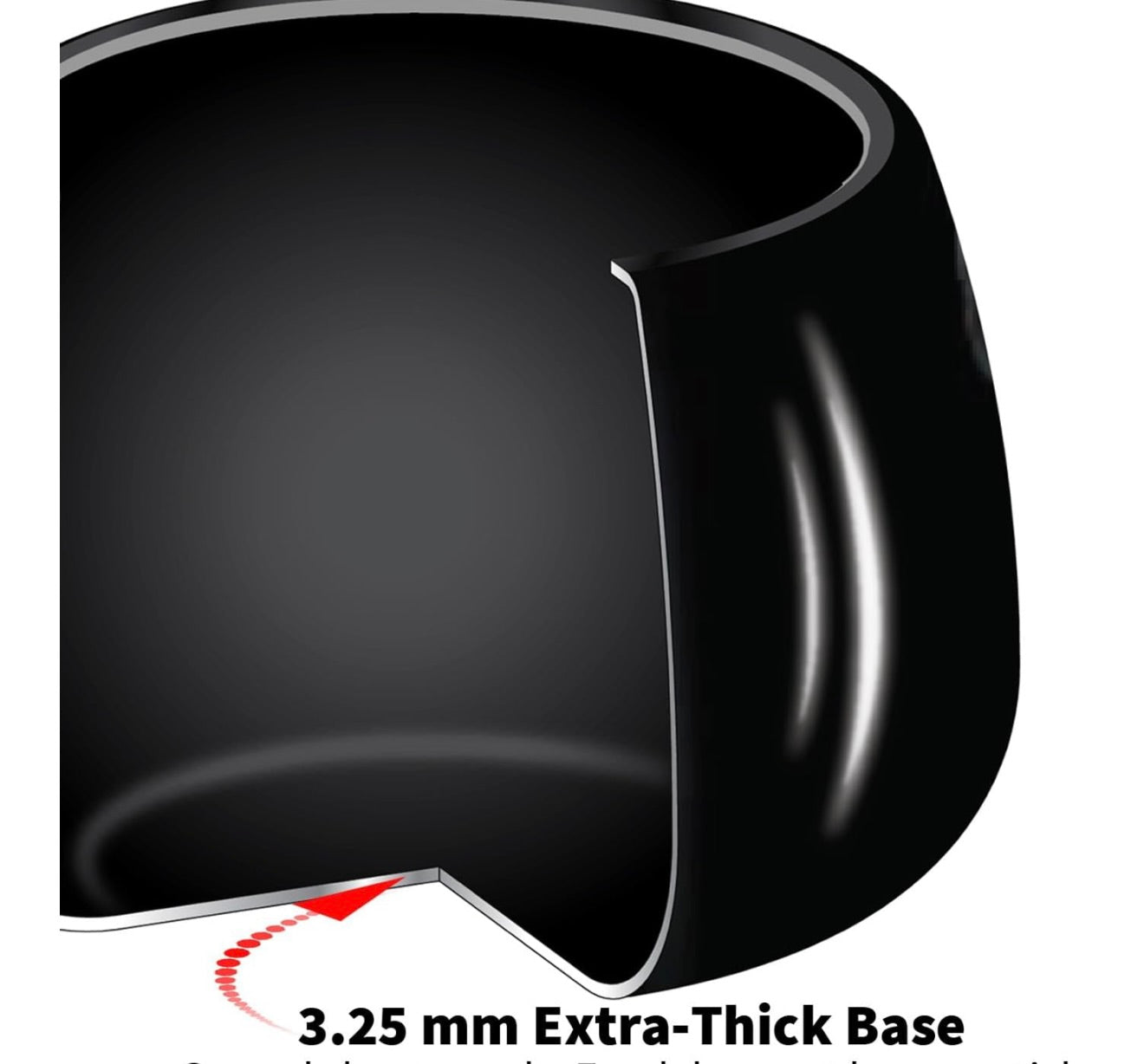 Hawkins 6.5 Litre Contura Black Pressure Cooker, Hard Anodised Inner Lid Cooker, Handi Cooker, Black (CB65) 6.5 Liter
