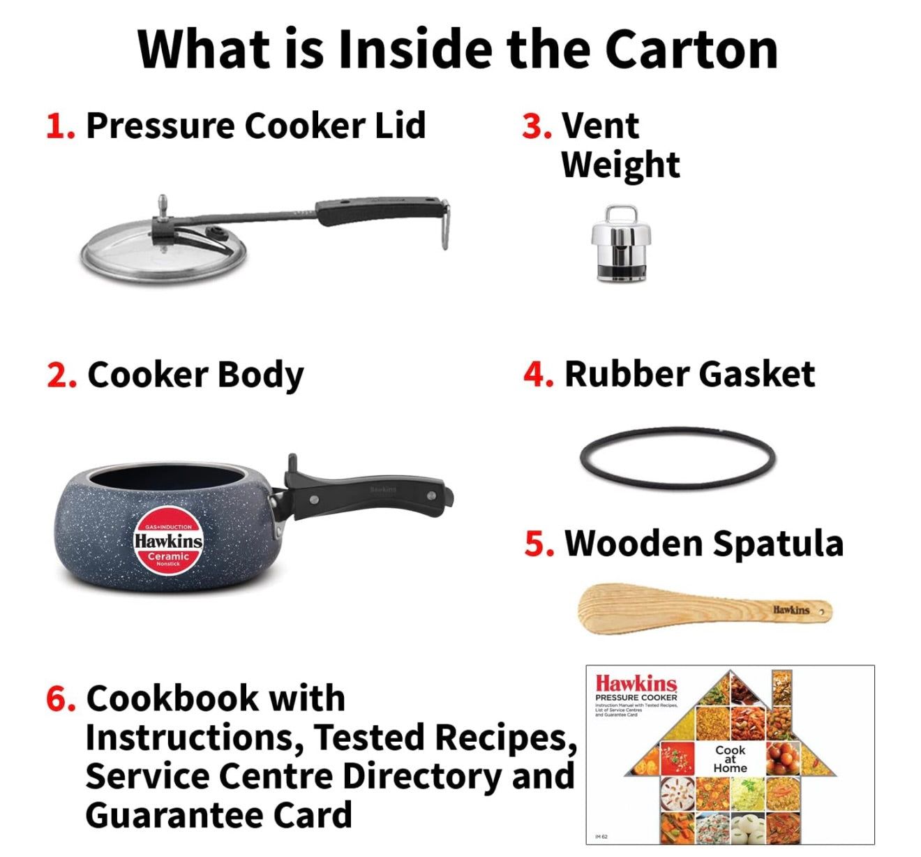 Hawkins 2 Litre Ceramic Nonstick Pressure Cooker, Induction Inner Lid Cooker, Granite Contura shaped Cooker, Best Cooker, Blue (ICC20)