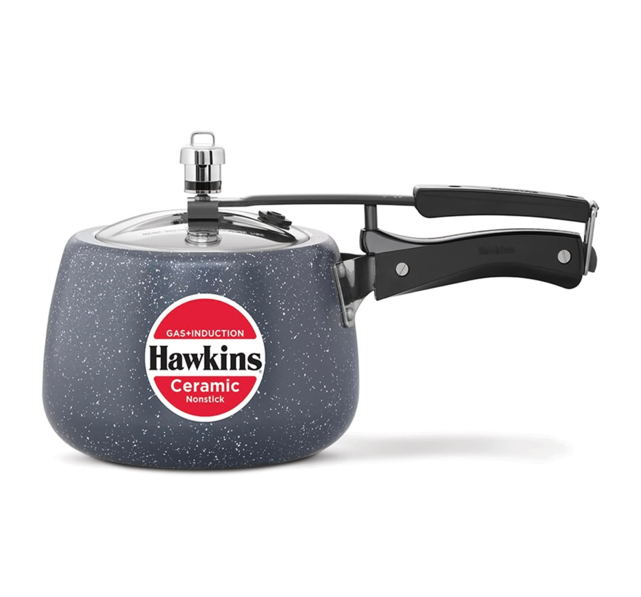 Hawkins 3 Litre Ceramic Nonstick Pressure Cooker, Induction Inner Lid Cooker, Granite Contura shaped Cooker, Best Cooker, Blue (ICC30)