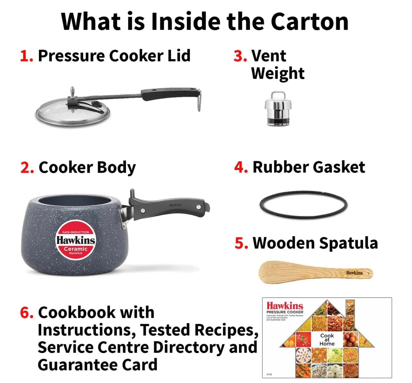 Hawkins 3 Litre Ceramic Nonstick Pressure Cooker, Induction Inner Lid Cooker, Granite Contura shaped Cooker, Best Cooker, Blue (ICC30)