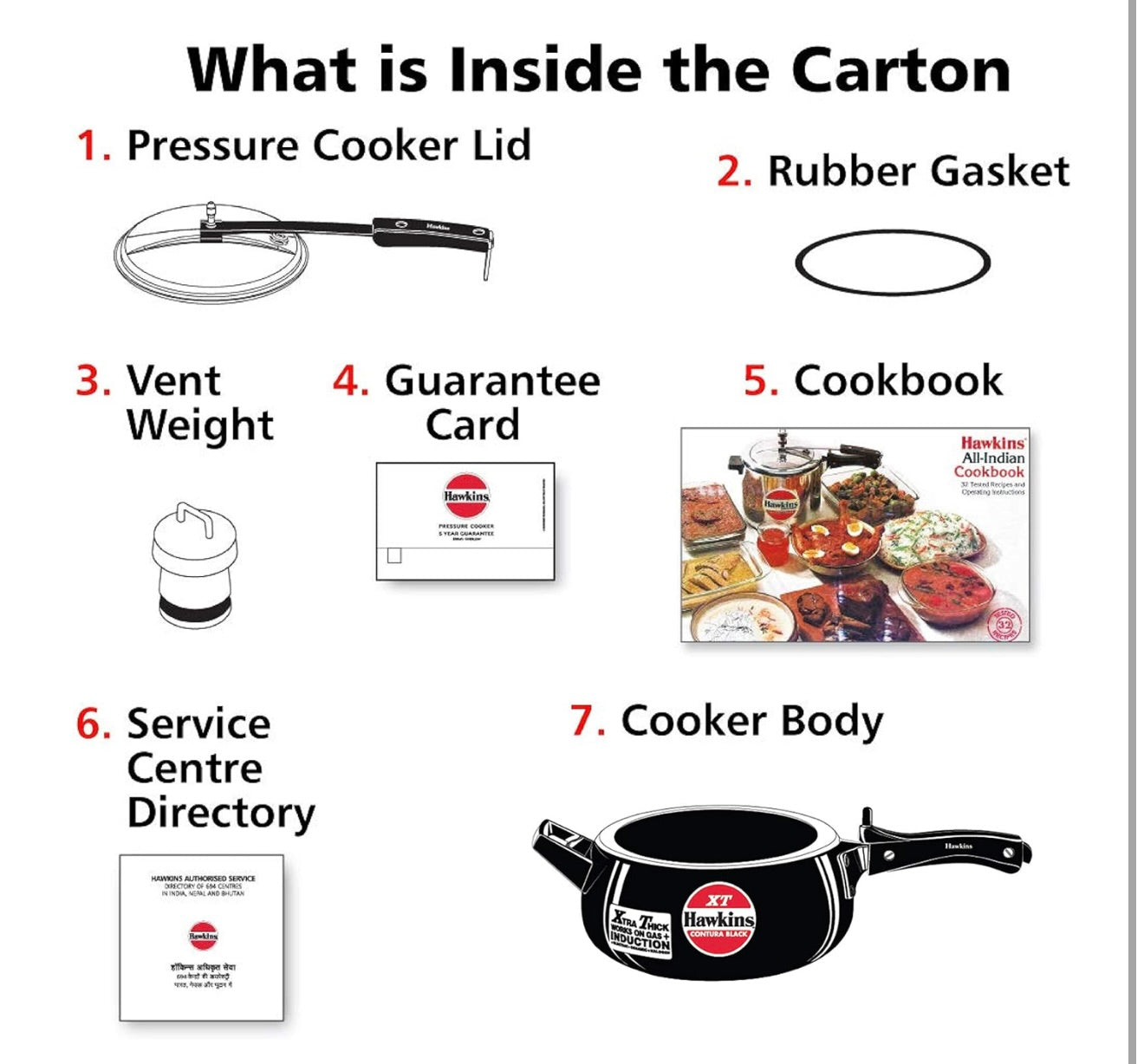 Hawkins Pressure Cooker Contura Hard Anodized Extra Thick Base for Induction, 3.5 L (Black)