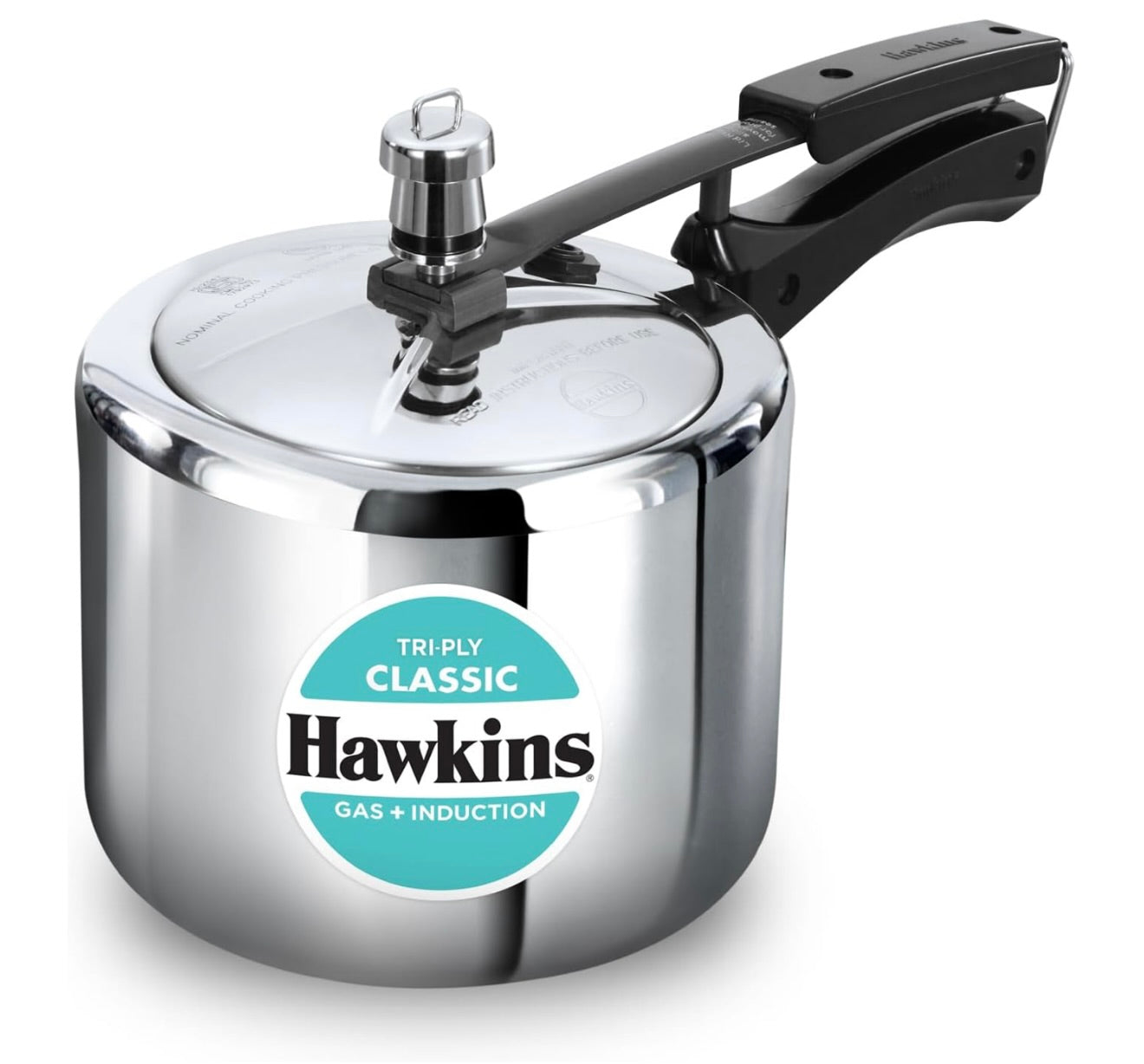 Hawkins Triply Litre Classic Pressure Cooker, Triply Stainless Steel Induction Inner Lid Cooker, Tall Design Cooker, Best Cooker, Silver (SSTCL3T)