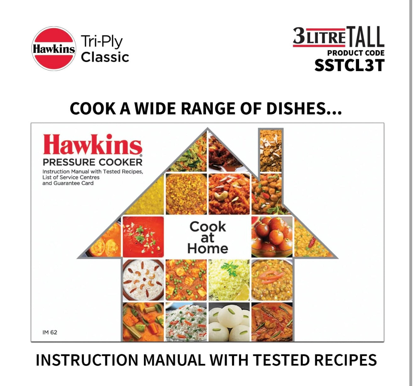 Hawkins Triply 3 Litre Classic Pressure Cooker, Triply Stainless Steel Induction Inner Lid Cooker, Tall Design Cooker, Best Cooker, Silver (SSTCL3T)