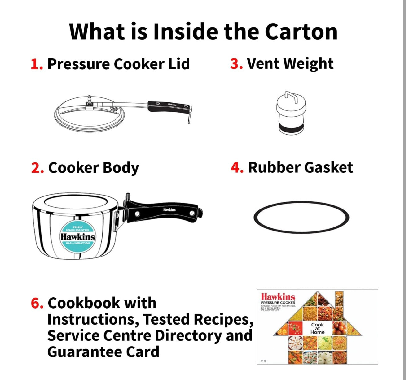 Hawkins 1.5 Litre Triply Stainless Steel Pressure Cooker, Inner Lid Induction Baby Cooker, Silver (HSST15)