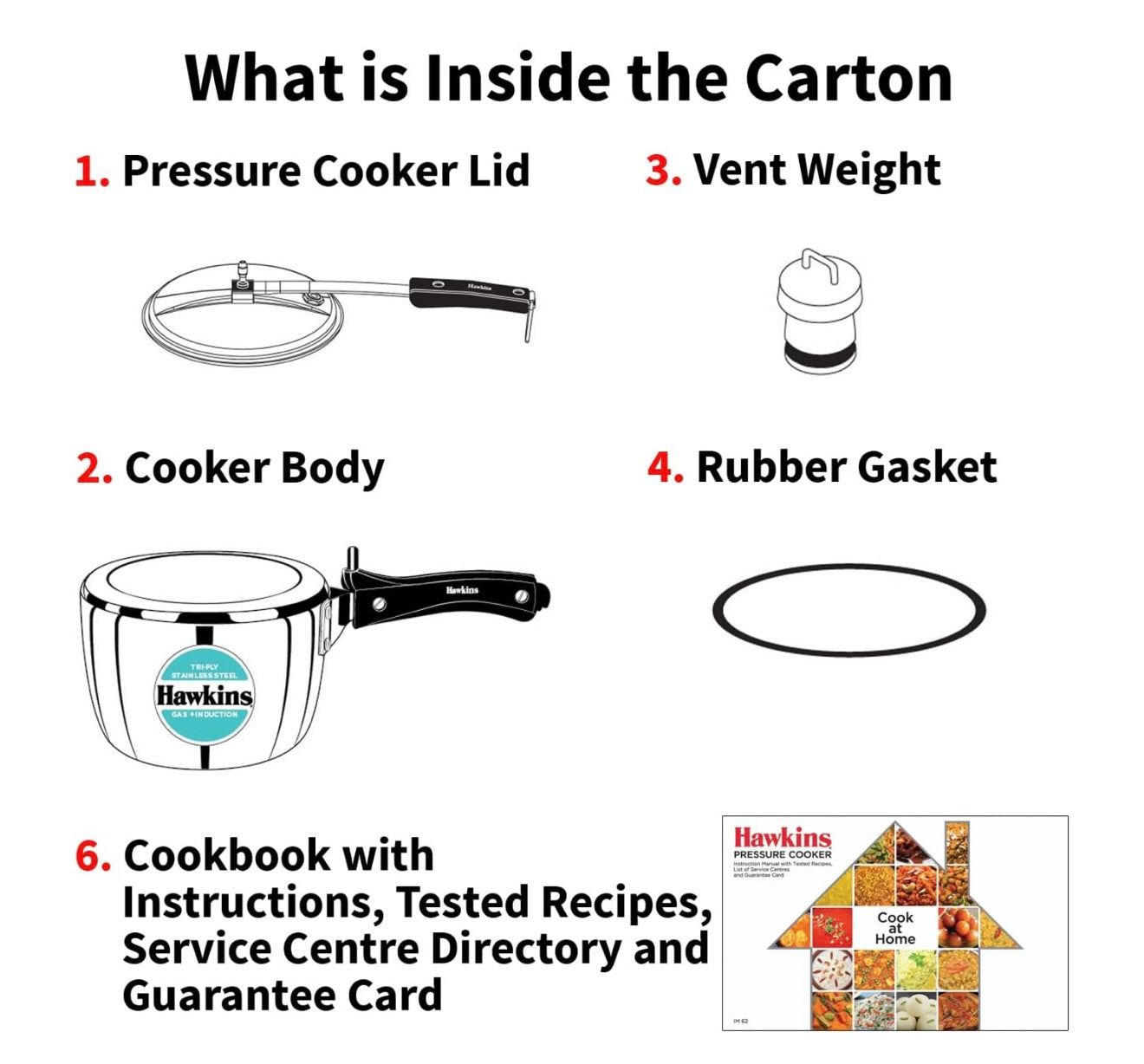 Hawkins 2.5 Litre Triply Stainless Steel Pressure Cooker, Inner Lid Cooker, Silver (HSST25)