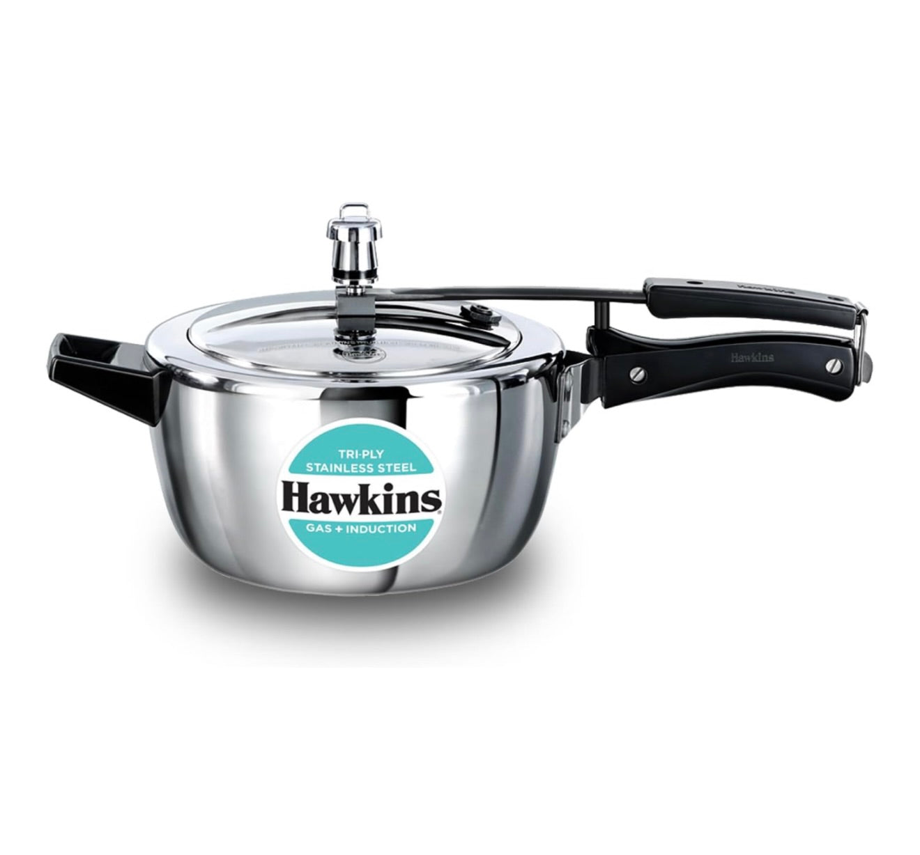 Hawkins 3.5 Litre Triply Stainless Steel Pressure Cooker, Inner Lid Cooker, Silver (HSST35)