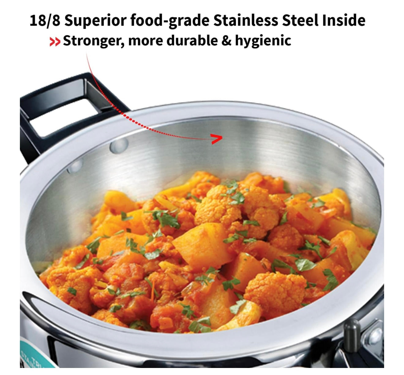 Hawkins 3.5 Litre Triply Stainless Steel Pressure Cooker, Inner Lid Cooker, Silver (HSST35)
