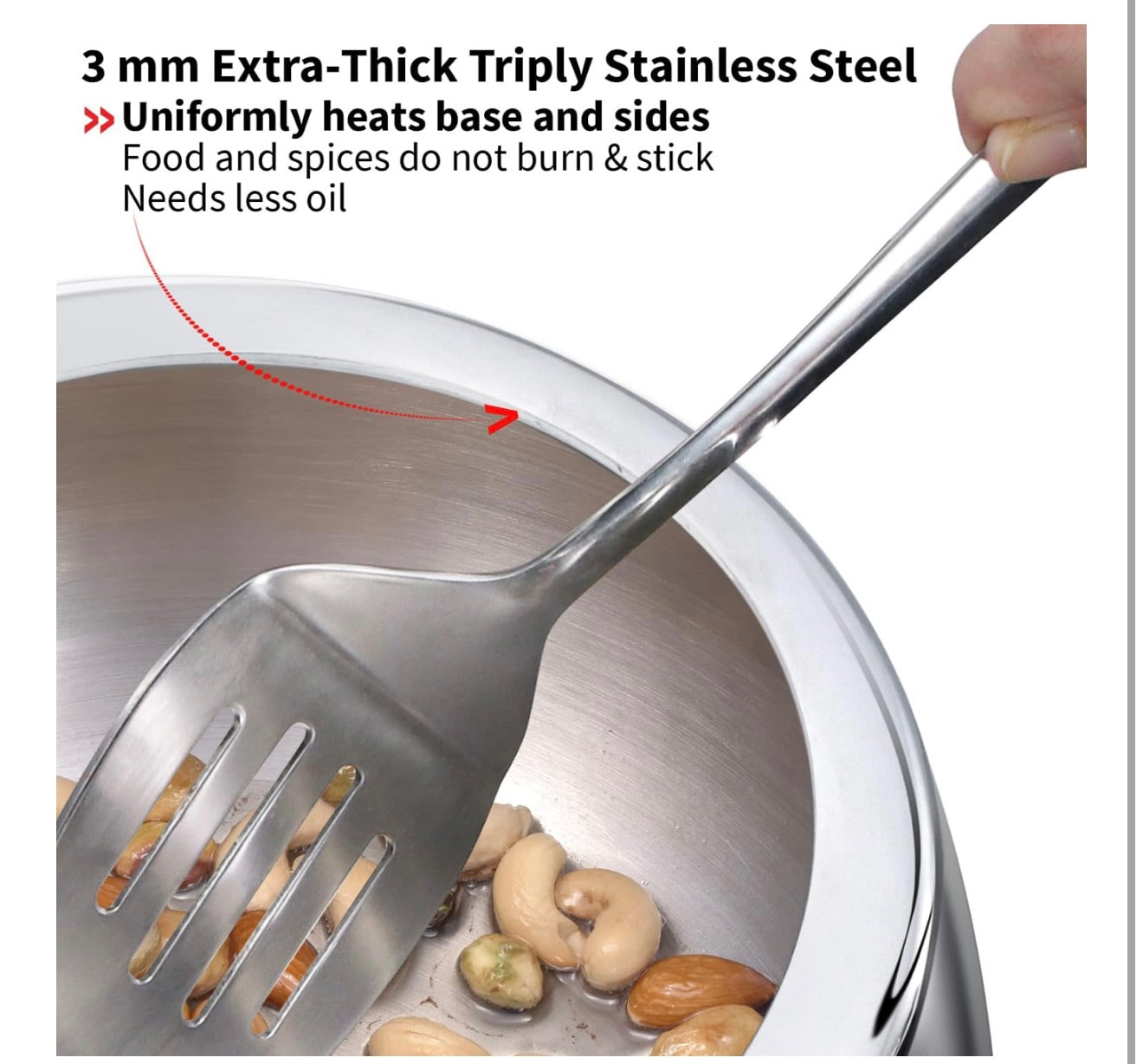 Hawkins 5 Litre Triply Contura Pressure Cooker, Triply Stainless Steel Induction Cooker, Contura shaped Cooker, Best Cooker, Silver (SSTCO50)