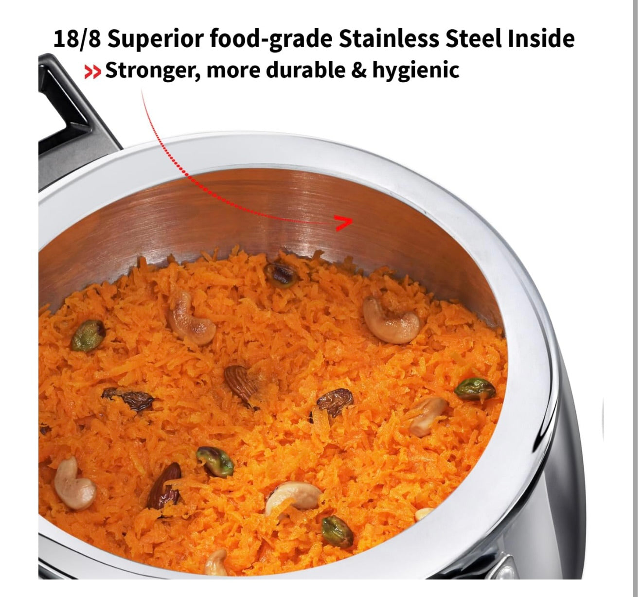 Hawkins 5 Litre Triply Contura Pressure Cooker, Triply Stainless Steel Induction Cooker, Contura shaped Cooker, Best Cooker, Silver (SSTCO50)