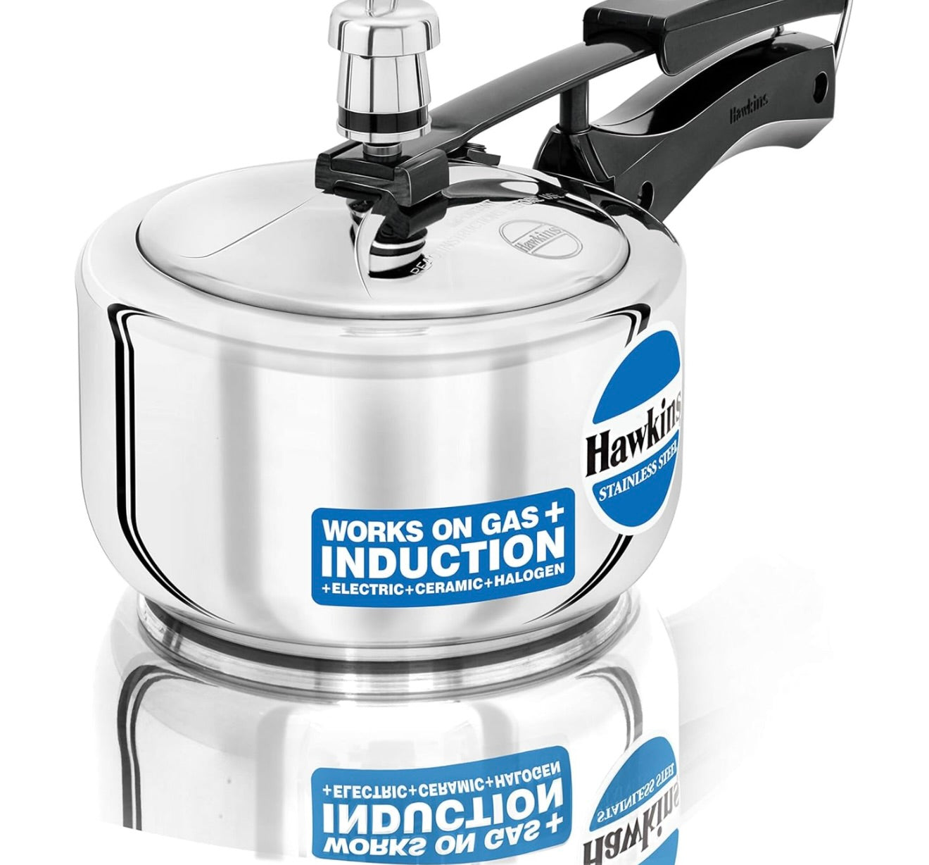 Hawkins 1.5 Litre Pressure Cooker, Stainless Steel Inner Lid Cooker, Induction Cooker, Baby Cooker, Silver (HSS15)