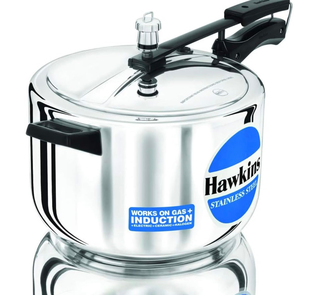 Hawkins Stainless Steel 8 litre Inner Lid Pressure Cooker with Induction Compatible