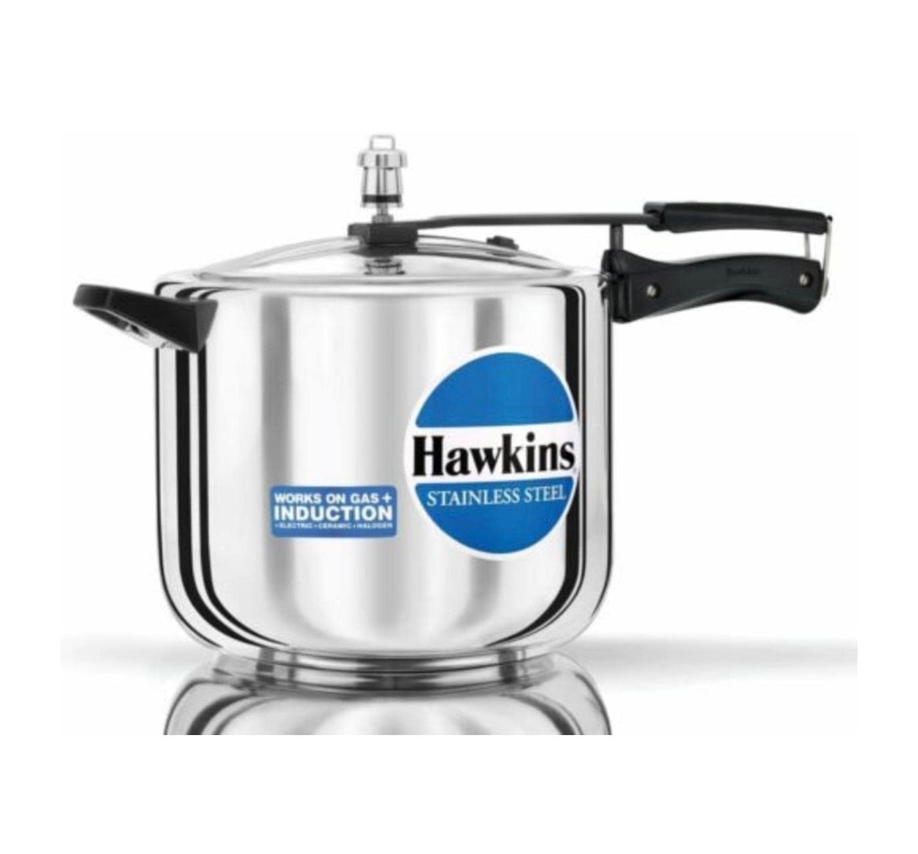 Hawkins Stainless Steel 10L Inner Lid Pressure Cooker Induction Compatible, 10 Liter