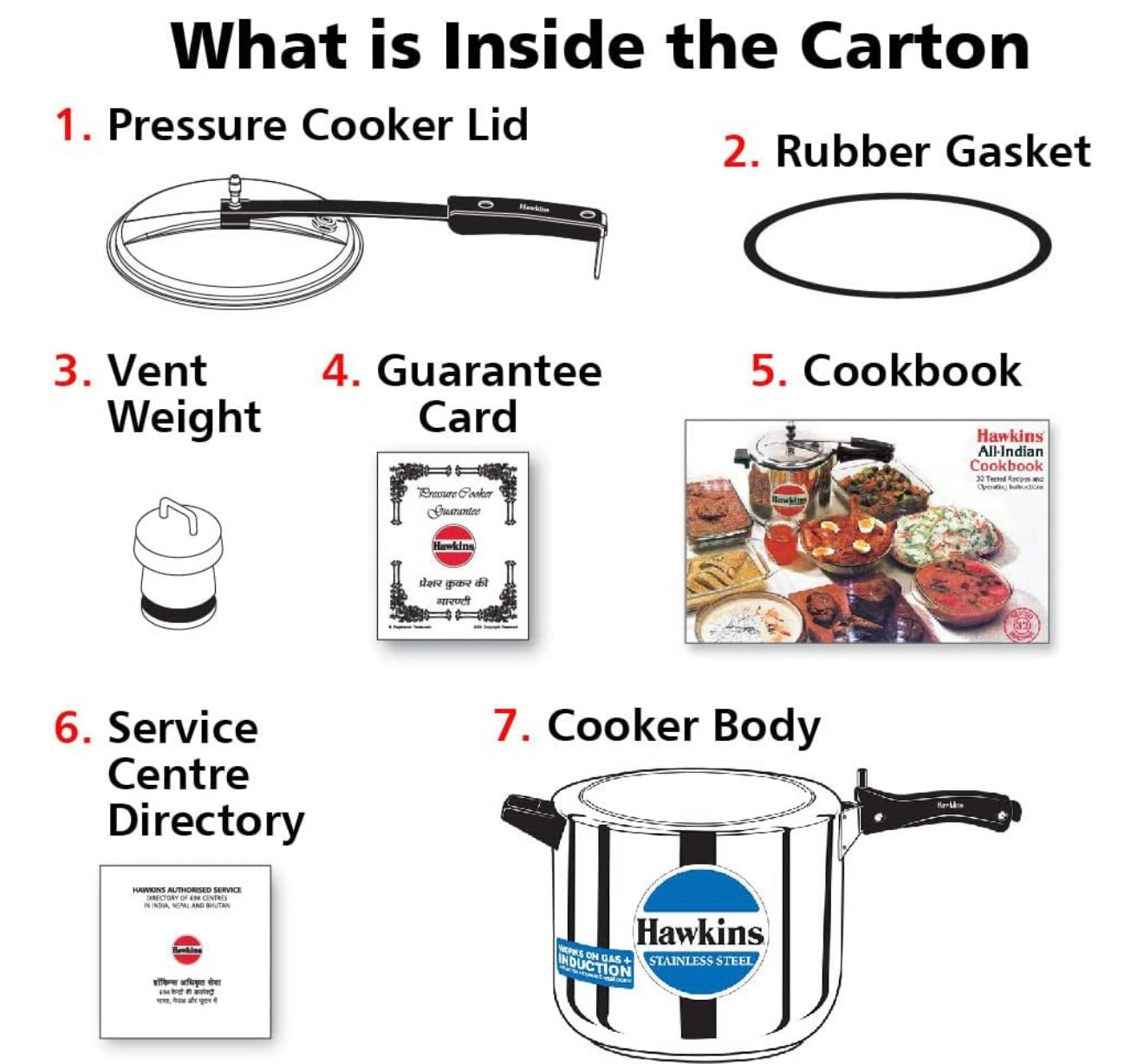 Hawkins Stainless Steel 10L Inner Lid Pressure Cooker Induction Compatible, 10 Liter