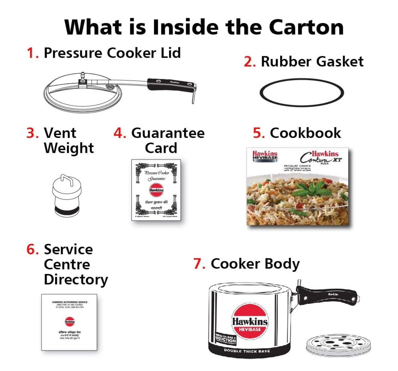 Hawkins Aluminium 3 Litre Hevibase Pressure Cooker,Induction Inner Lid Cooker,Silver(IH30)