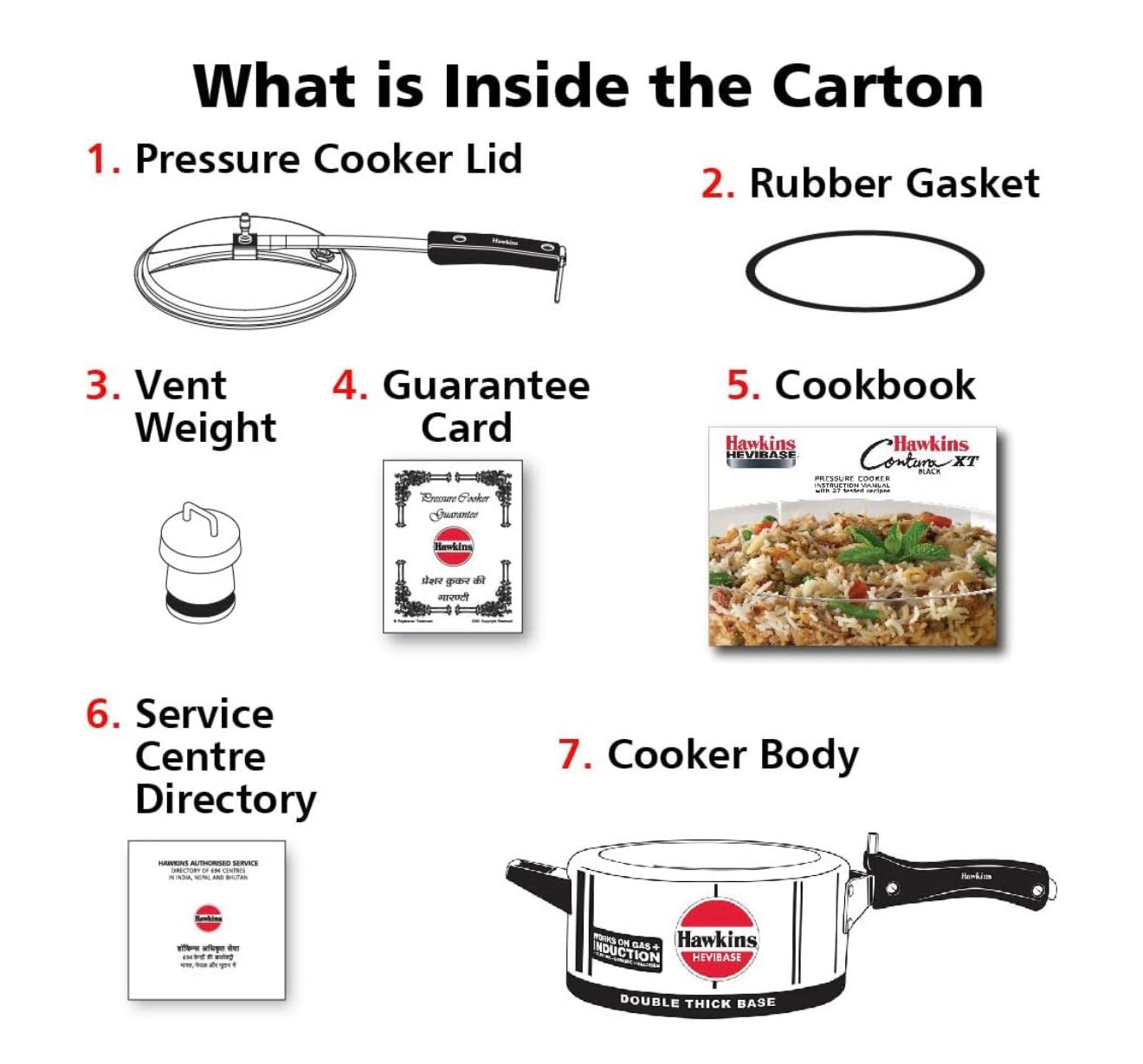 Hawkins Aluminium 3.5 Litre Hevibase Pressure Cooker,Induction Inner Lid Cooker,Silver(Ih35)