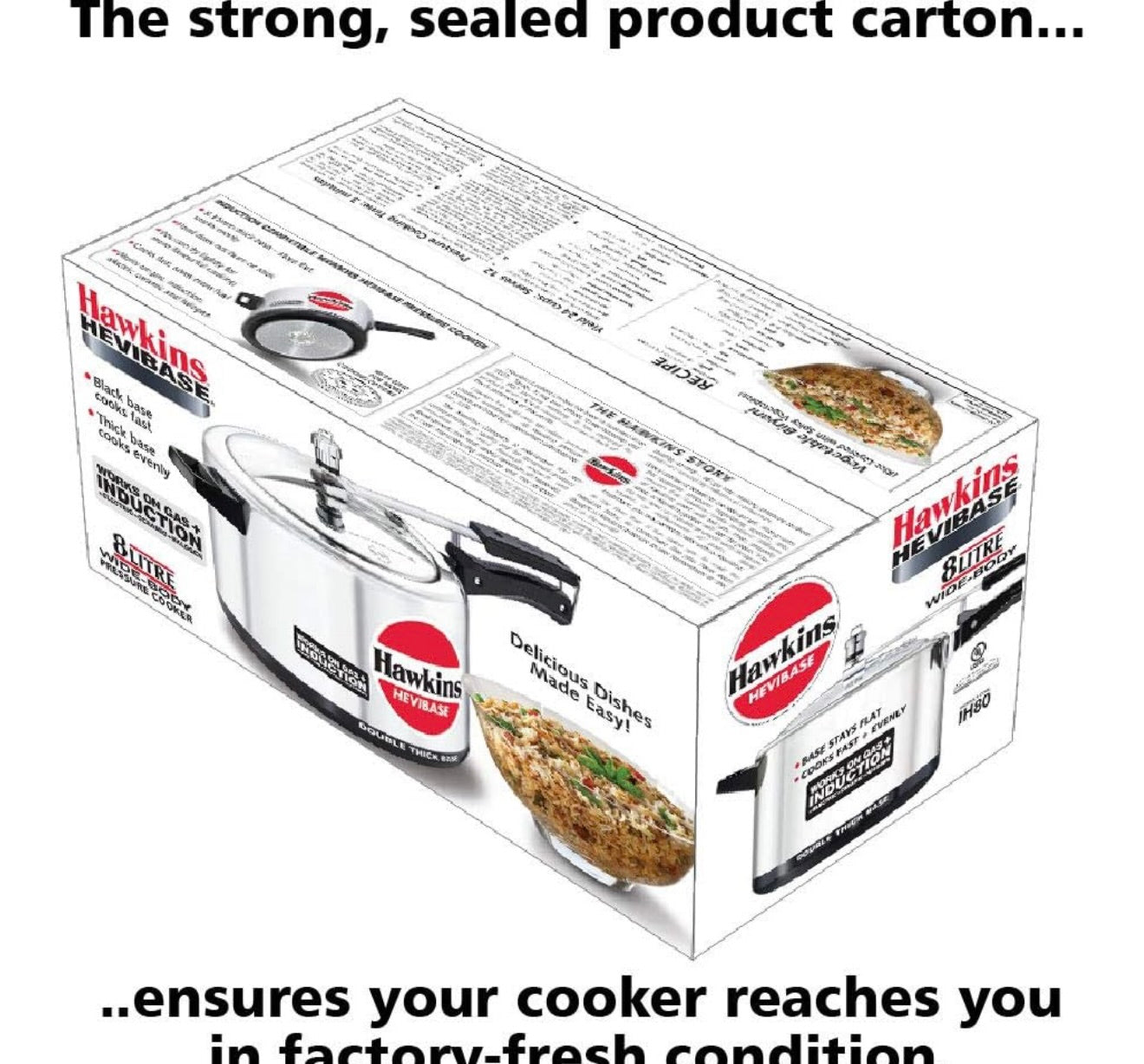 Hawkins Hevibase 8 Litre Pressure Cookers Induction Compatible