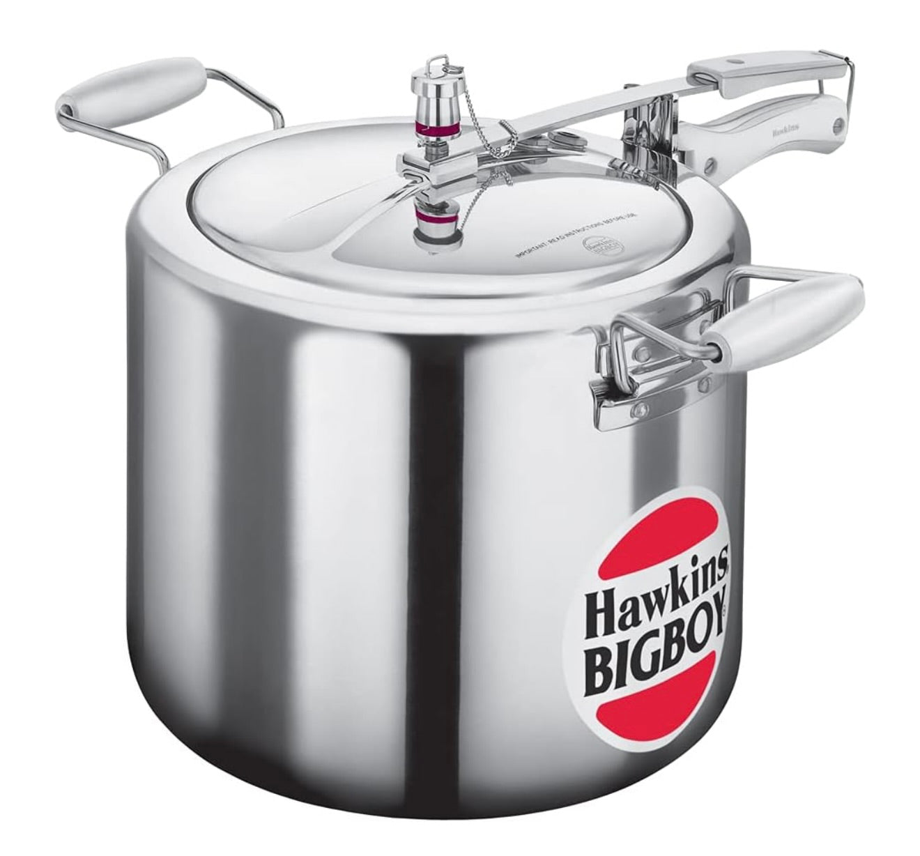 Hawkins 18 Litre Bigboy Pressure Cooker, Big Inner Lid Cooker, Silver (BB18), Aluminium