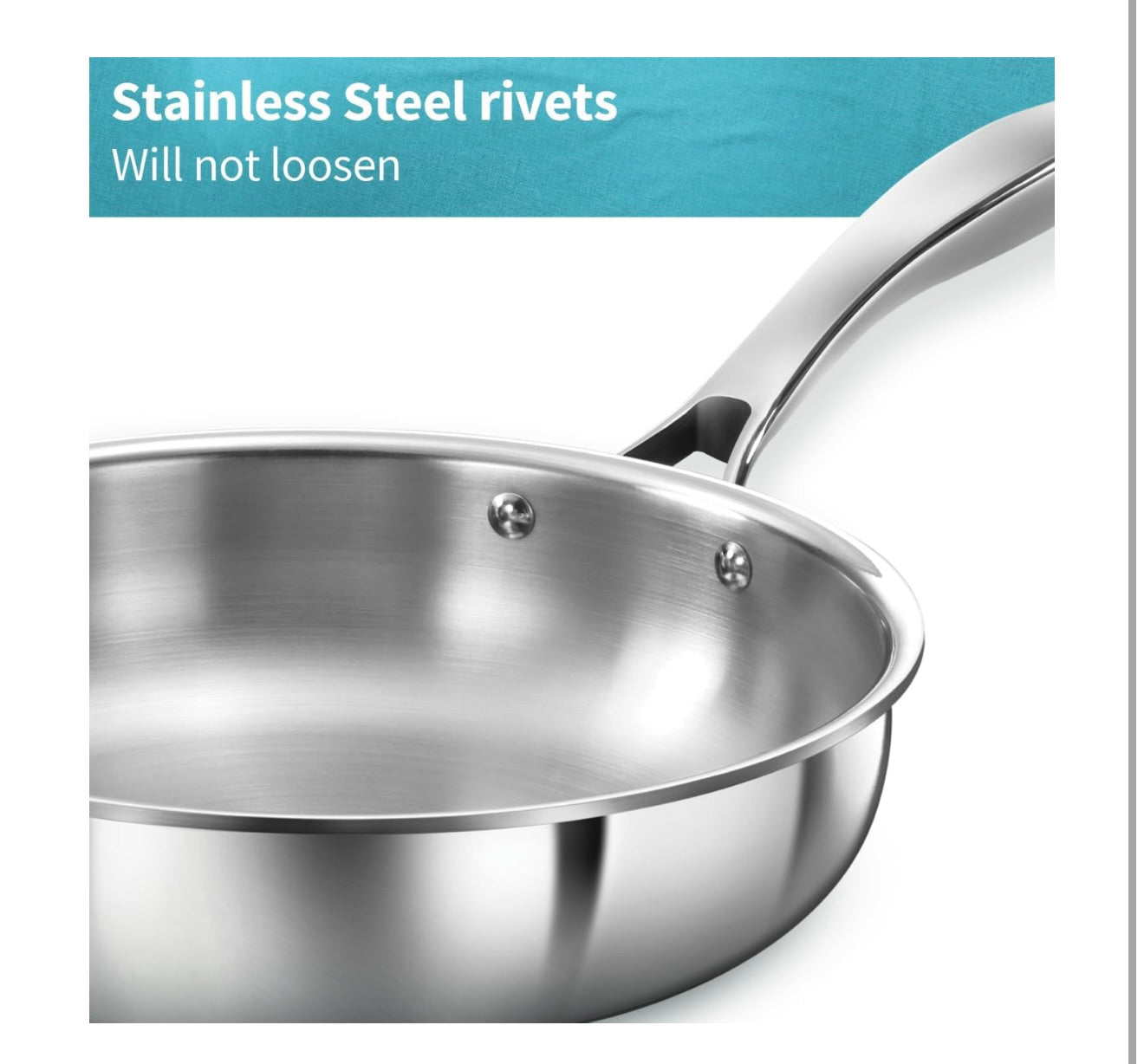 Hawkins Pro 22 cm Frying Pan, Triply Stainless Steel Fry Pan with Stainless Steel Handle and Stainless Steel Lid, Silver (PSF22S)