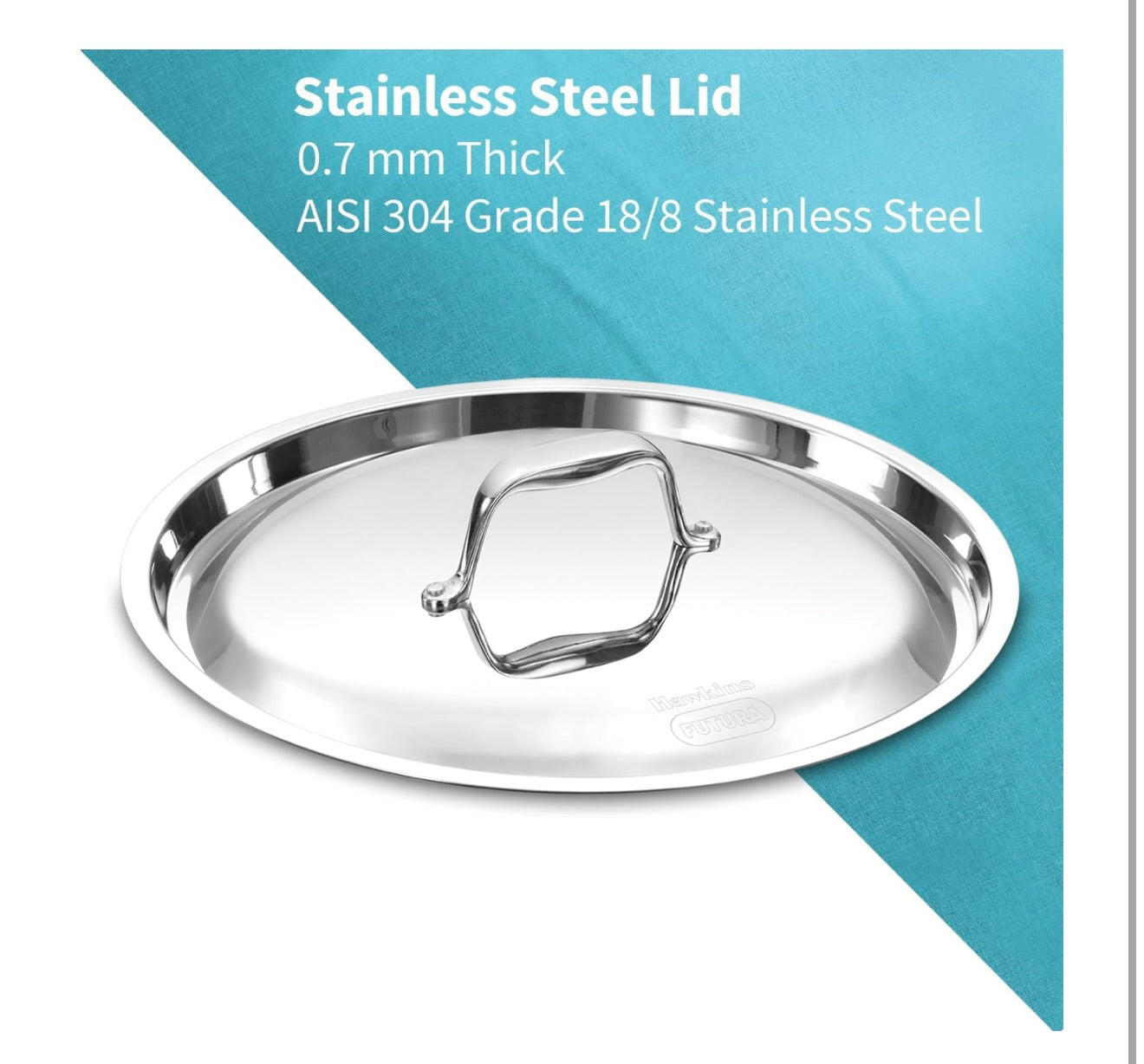 Hawkins Pro 22 cm Frying Pan, Triply Stainless Steel Fry Pan with Stainless Steel Handle and Stainless Steel Lid, Silver (PSF22S)