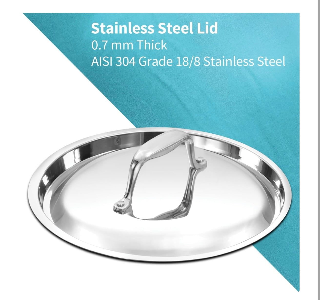 Hawkins Pro 2 Litre Handi with Lid, Triply Stainless Steel Sauce Pan for Cooking and Serving Biriyani, Silver (PSH20S)