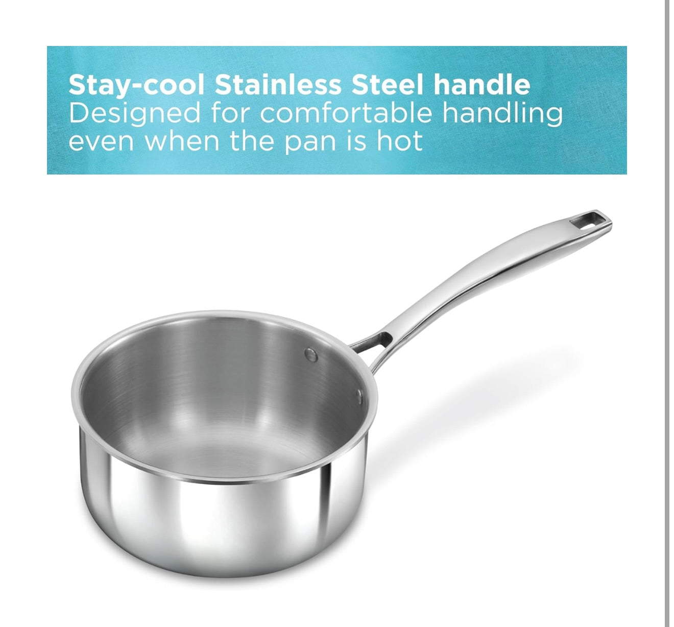 Hawkins Pro 2.5 Litre Sauce Pan, Triply Sauce Pan with Stainless Steel Handle and Stainless Steel Lid, Silver (PSSP25S)