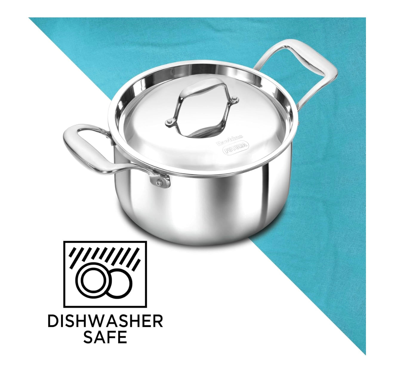 Hawkins 3 Litre Pro TriPly Stainless Steel Milk Pan with Stainless Steel Lid, Milk Pot, Sauce Pan, Silver (PSMP30S)