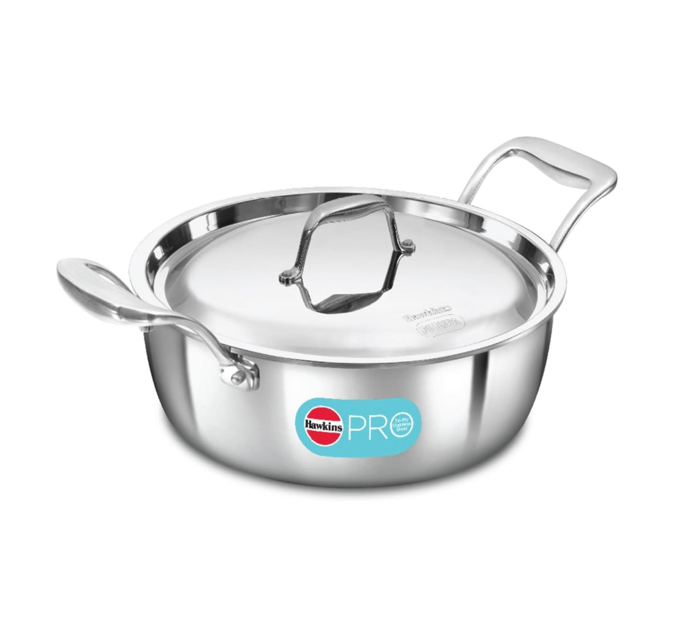 Hawkins 3L Pro Triply Stainless Steel Cook N Serve Bowl with Steel Lid, Silver (PSC30S)