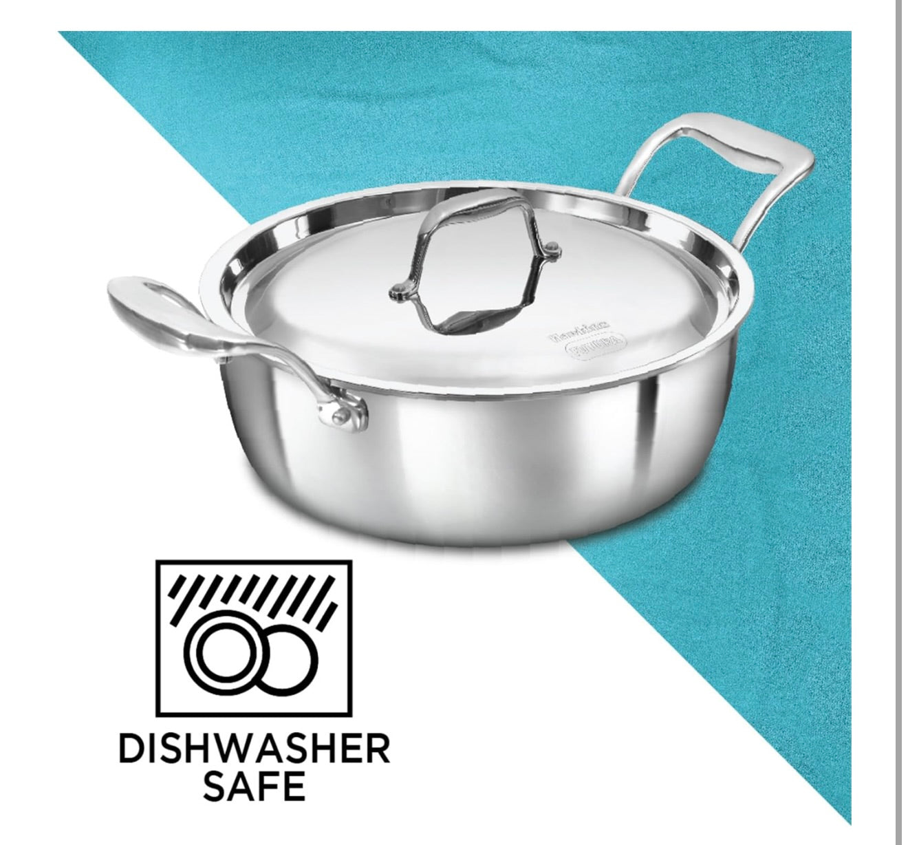 Hawkins 3L Pro Triply Stainless Steel Cook N Serve Bowl with Steel Lid, Silver (PSC30S)
