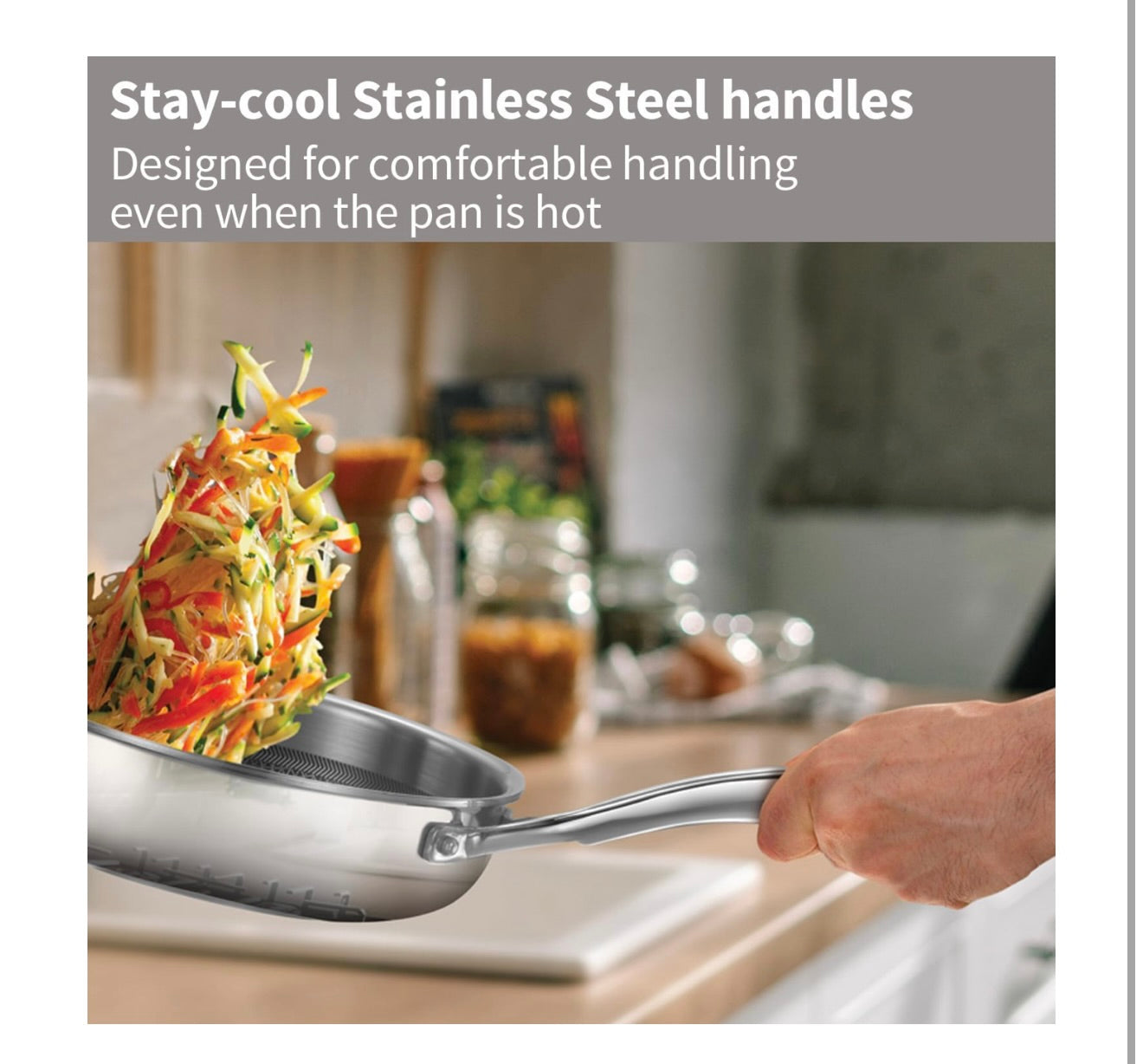 Hawkins Pro 18 cm Shielded Nonstick Triply Frying Pan, Fry Pan with Stainless Steel Handle and Glass Lid, Silver (PSNF18G)