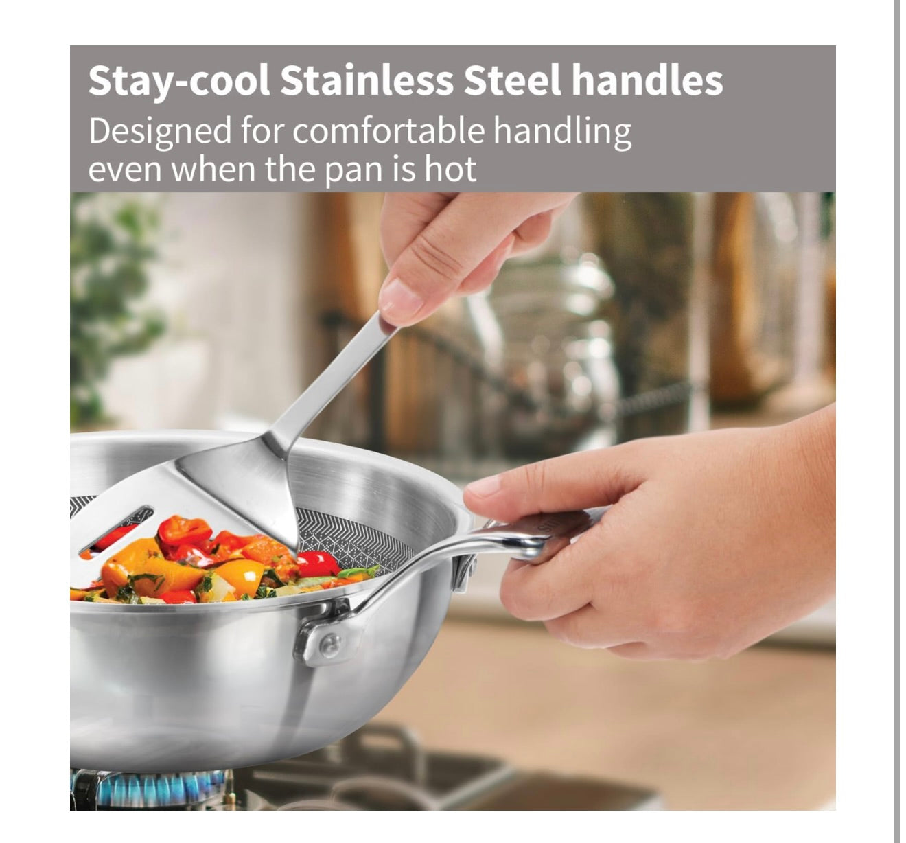 Hawkins Pro 1.5 Litre Shielded Nonstick Triply Deep-Fry Pan, Kadhai with Stainless Steel Handles and Glass Lid, Silver (PSNK15G), 18 cm