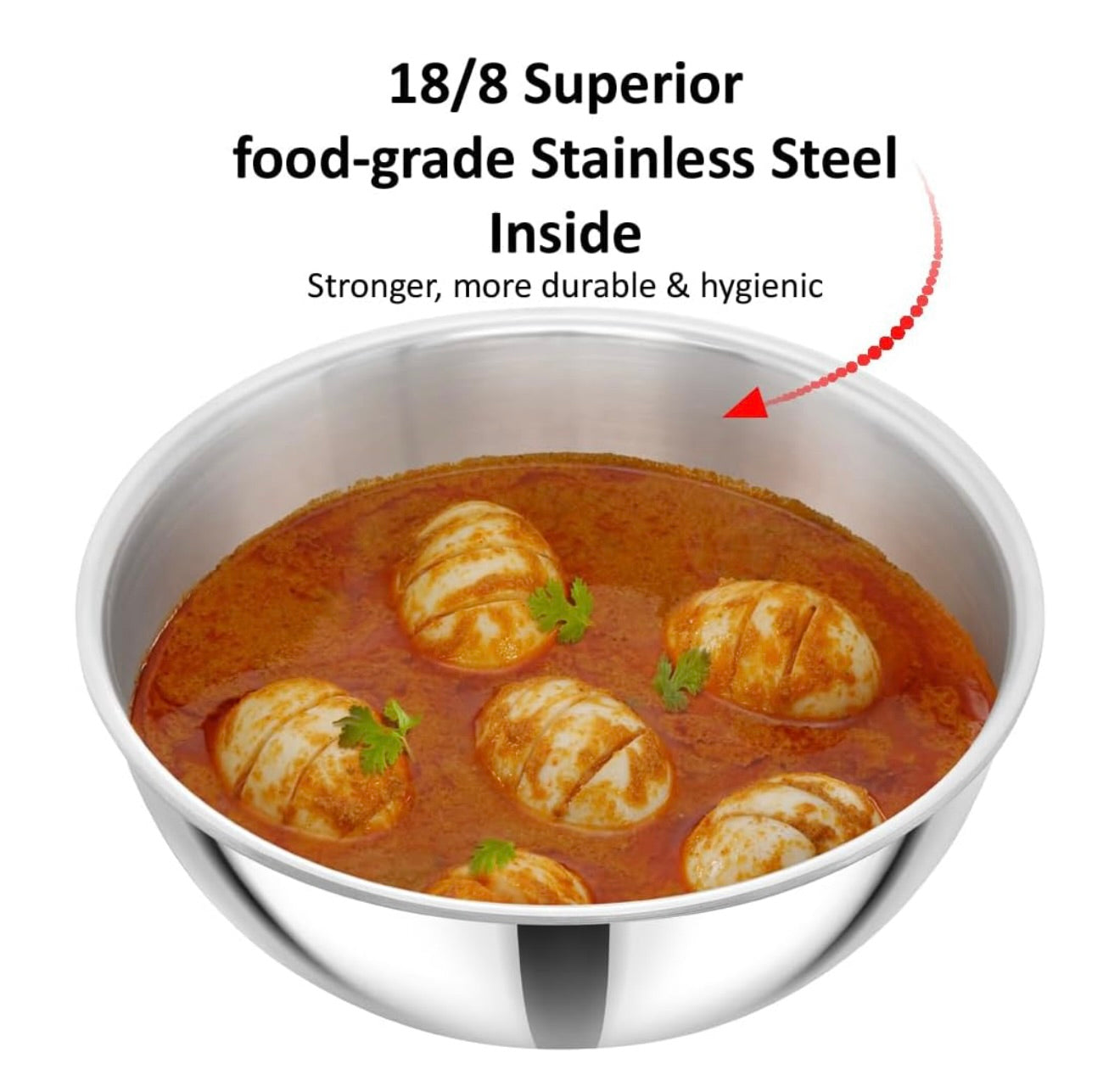 Hawkins 1.5 Litre Metro Kadhai, Triply Stainless Steel Induction Tasla, Silver (SSTA15)
